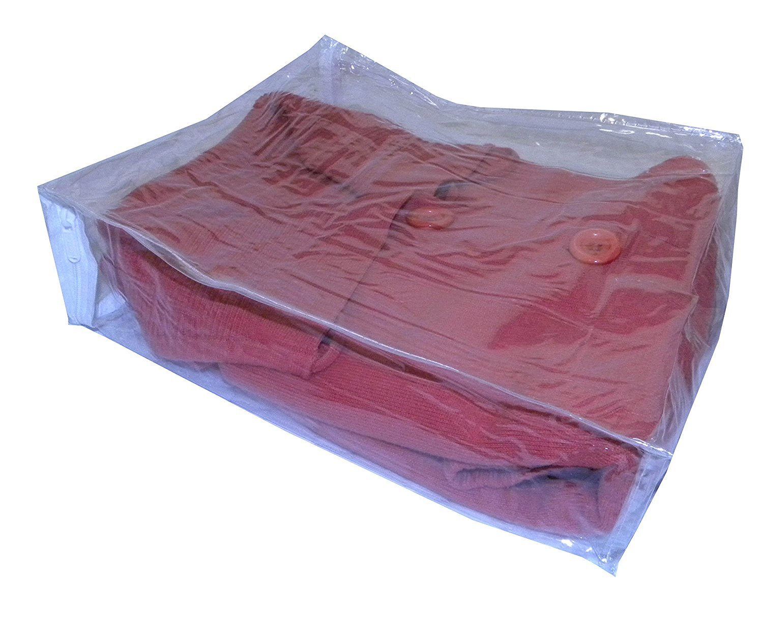 50 Pack Clear Vinyl Zippered Storage Bags 12.5 x 15.5 x 4 Inches - Heavy Duty Plastic Organizer Pouches for Clothes, Toys, Crafts & Travel Accessories | AK Plastics by AntiqueKitchen
