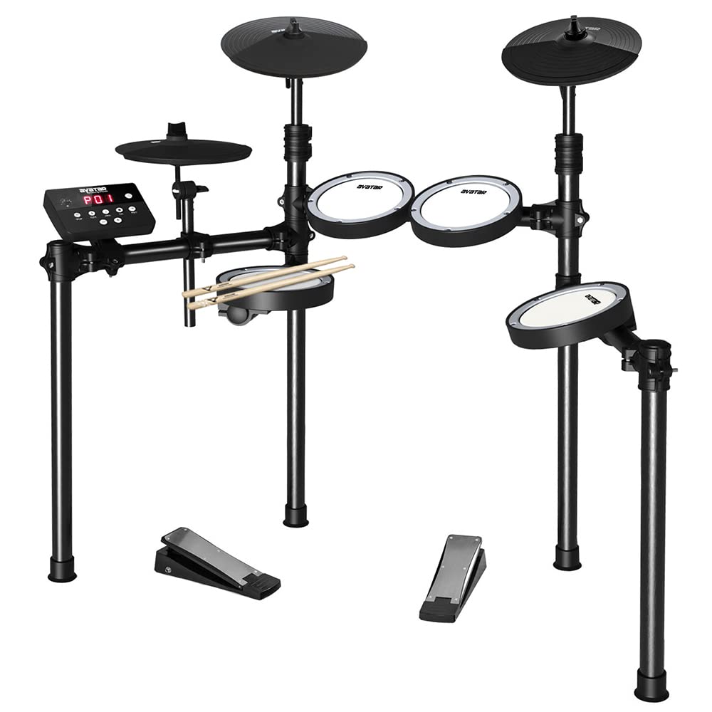 SD61-4 Professional Electric Drum Set - Mesh Electronic Drum Kit for Beginners with 251 Dynamic Sounds, 25 Kits & Solid Racks | USB-MIDI Connectivity | Includes Drum Sticks | Perfect for Home Practice, Studio Recording & Live Performances