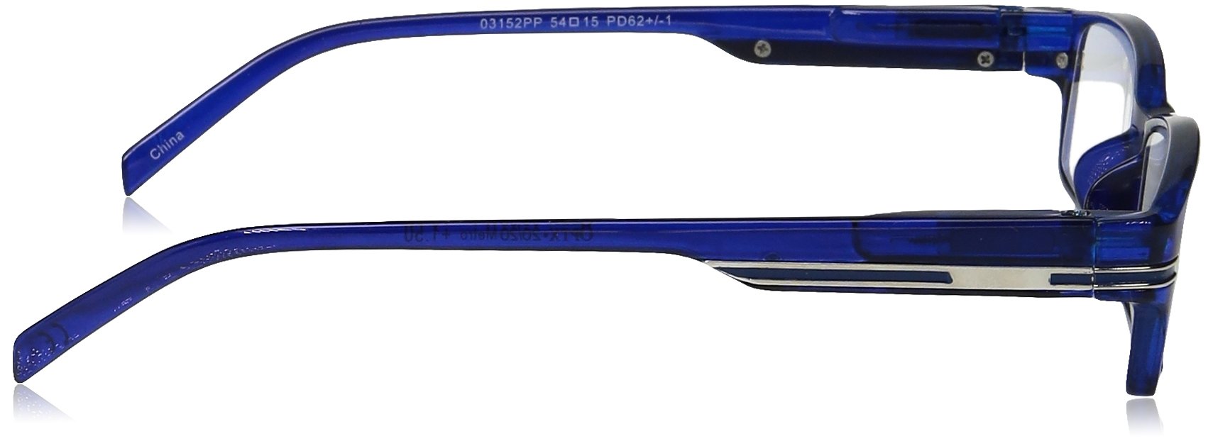 OPTX 20/20 Men's Metro Rectangular Reading Glasses - Blue Light Blocking & Anti-Reflective for Computer Work, Reading & Office Use