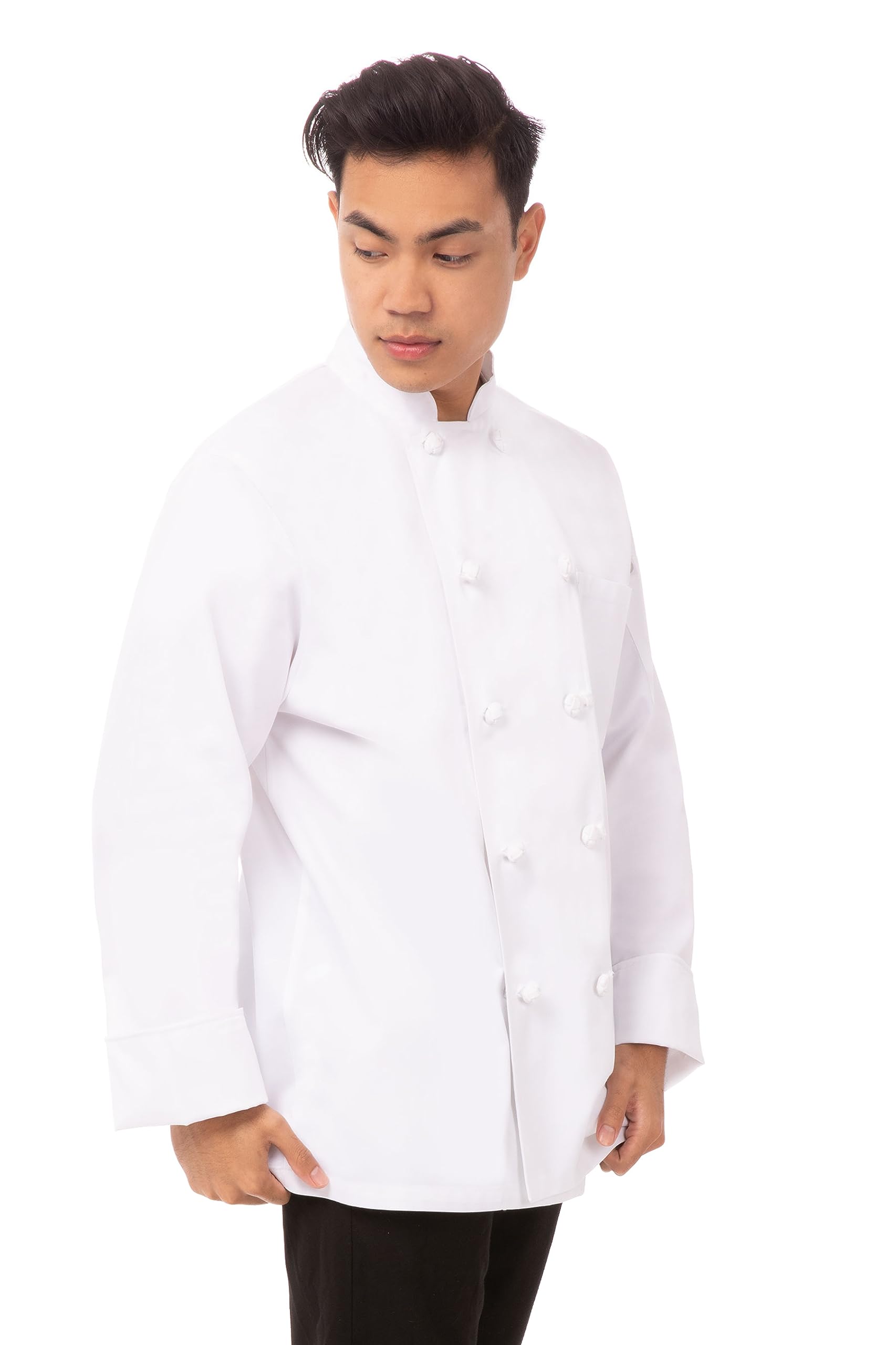 Chef Works Men's Montreaux Executive Chef Coat - Professional Kitchen Uniform for Cooking, Baking & Culinary Arts | Perfect for Chefs, Bakers & Catering Staff