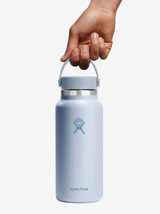 Hydro Flask 32oz Wide Mouth Water Bottle with Flex Cap - Vacuum Insulated Stainless Steel Thermos for Hot & Cold Drinks - Perfect for Surfing, Hiking, Camping and Outdoor Adventures