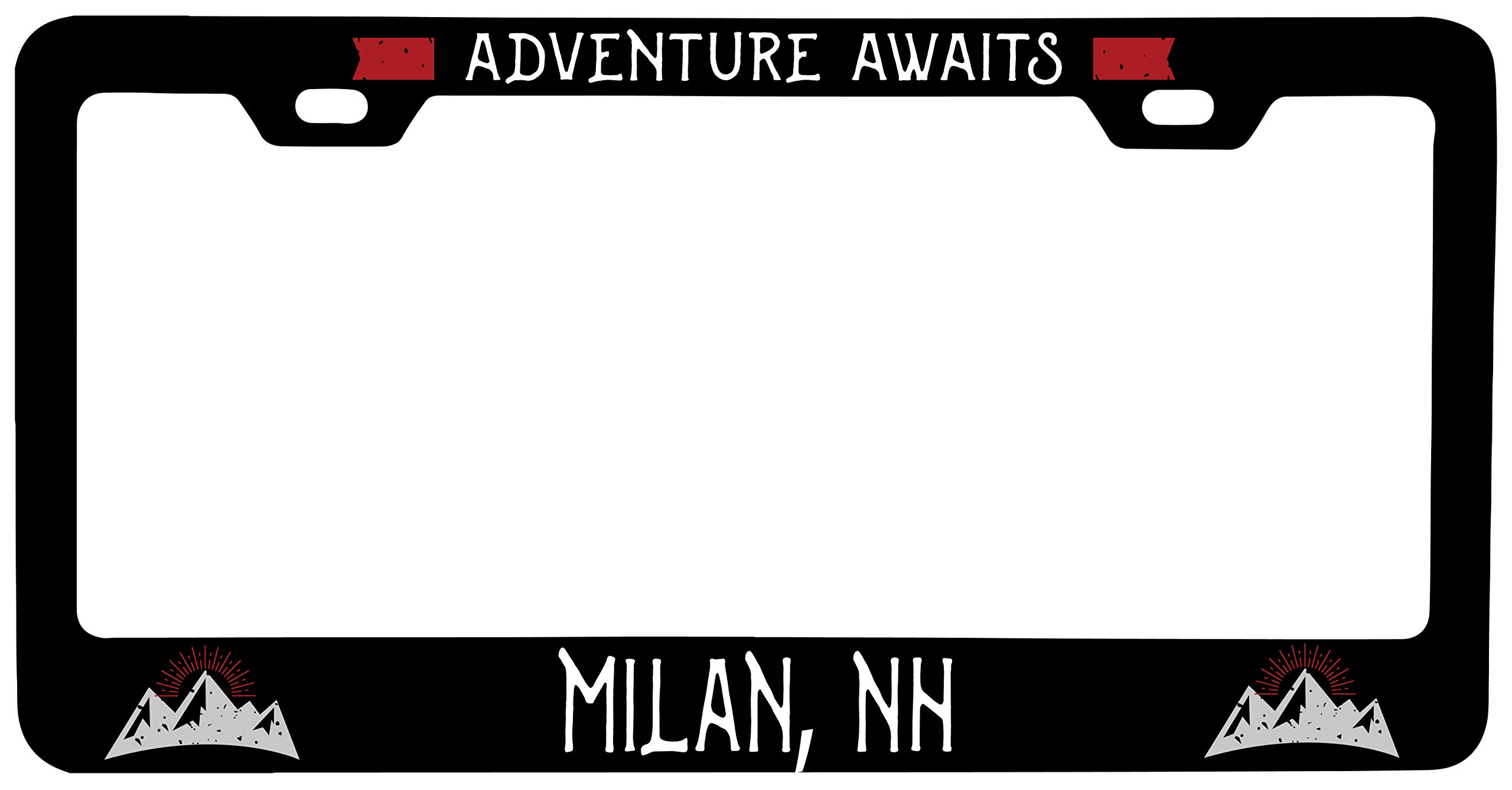 R and R Imports Milan New Hampshire Vanity Metal License Plate Frame - Custom Car Accessories for Personalized Vehicle Decoration - Perfect for Cars, Trucks, and Motorcycles