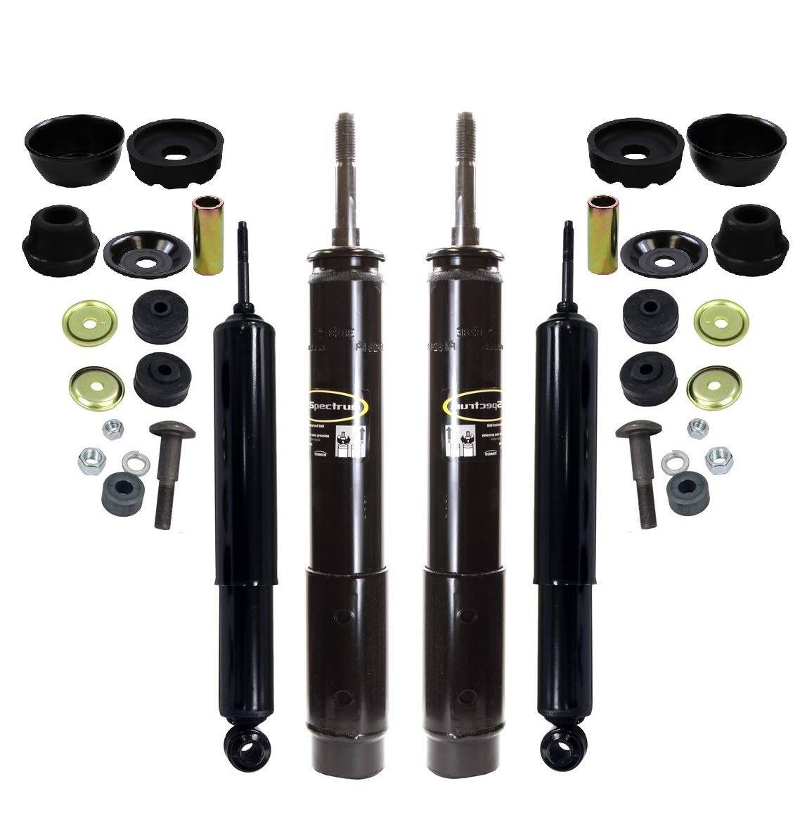 Ford Mustang LTD & Fairmont Monroe Front & Rear Struts, Shocks & Mounts Kit - Complete Suspension Upgrade for Smooth Ride & Performance Driving