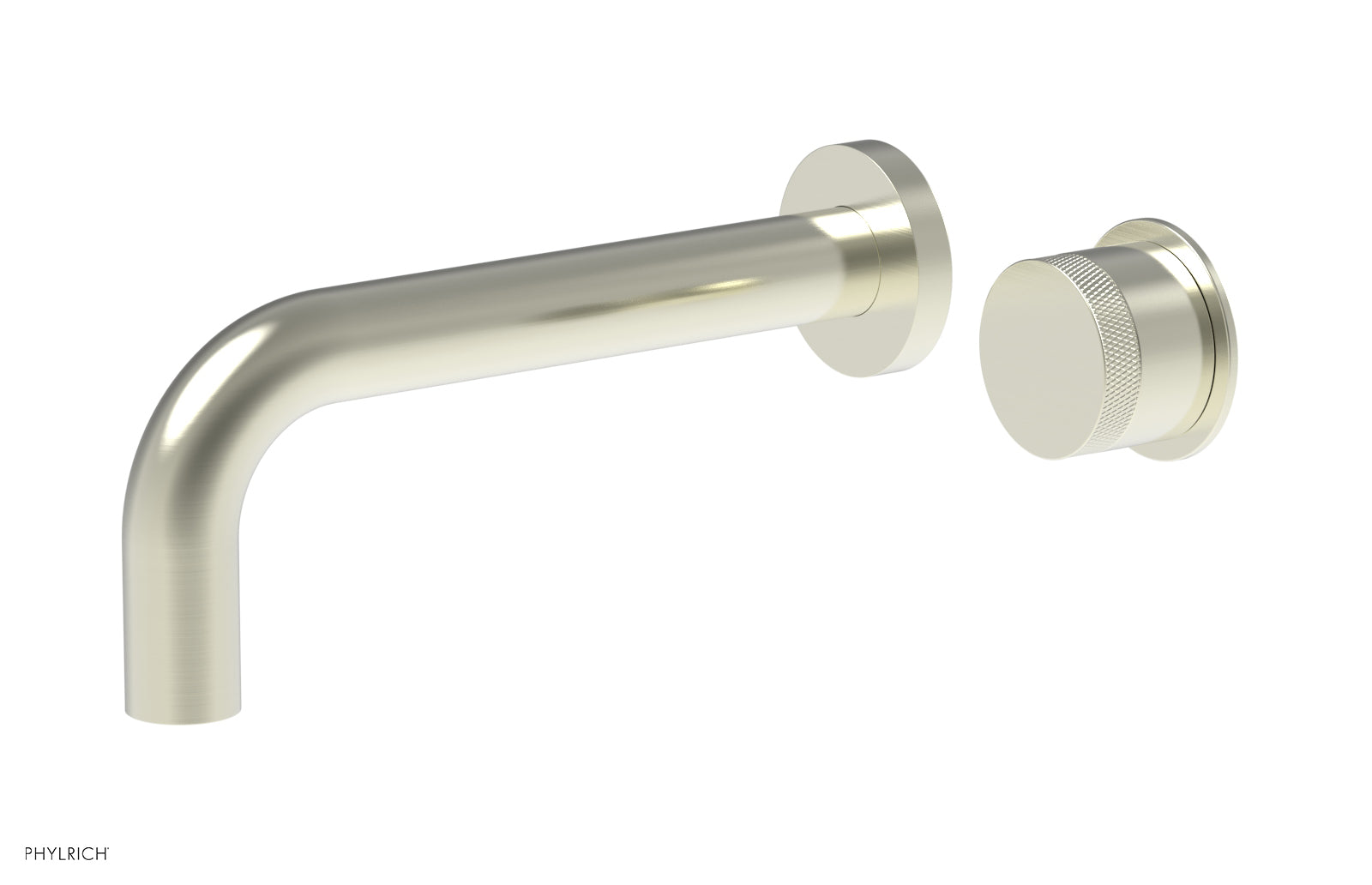 Basic II Single Handle Wall Lavatory Faucet Set with Knurled Handle - 230 18 - Perfect for Bathroom Sink, Powder Room, and Guest Bath Installation