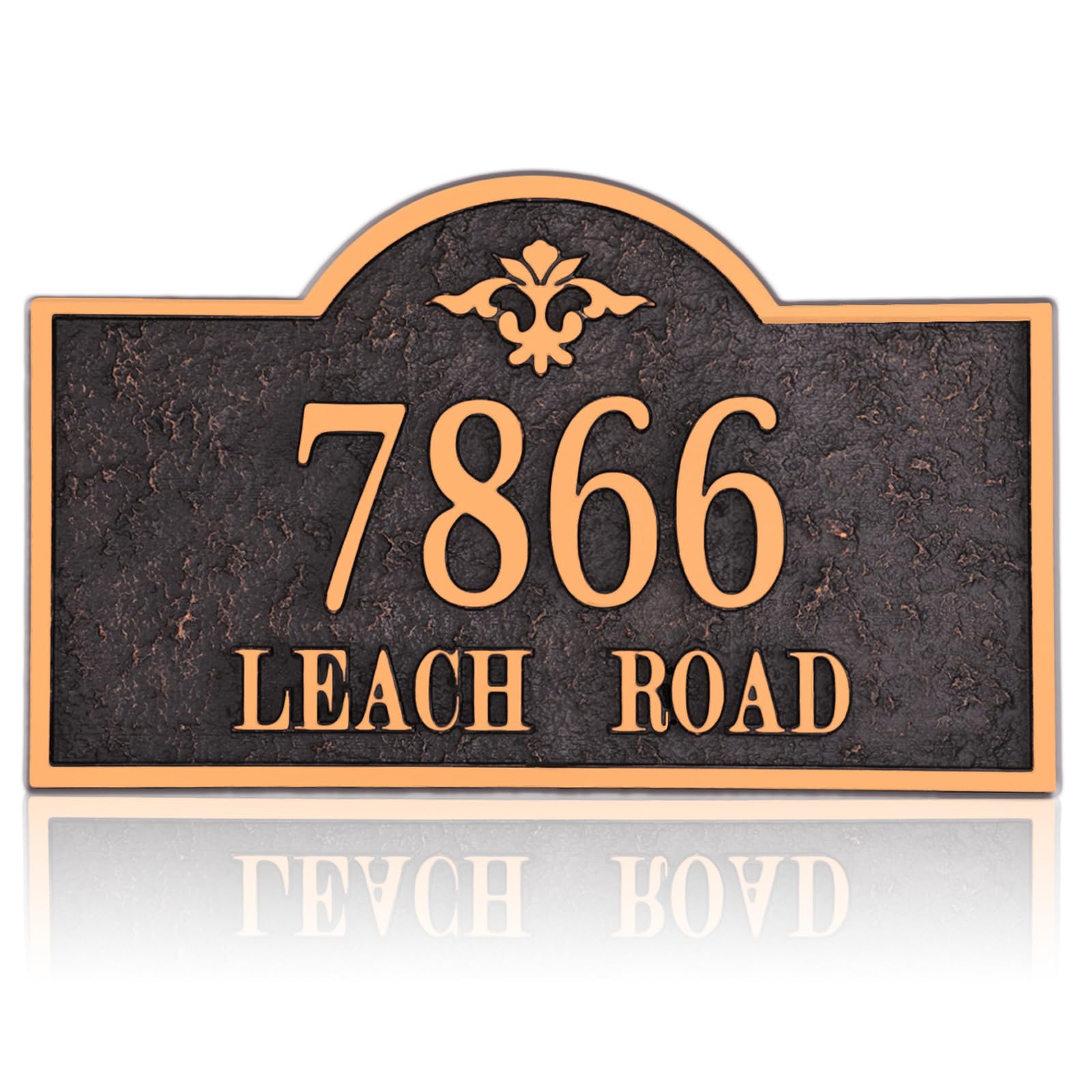 Personalized Metal Address Plaque - 1/4