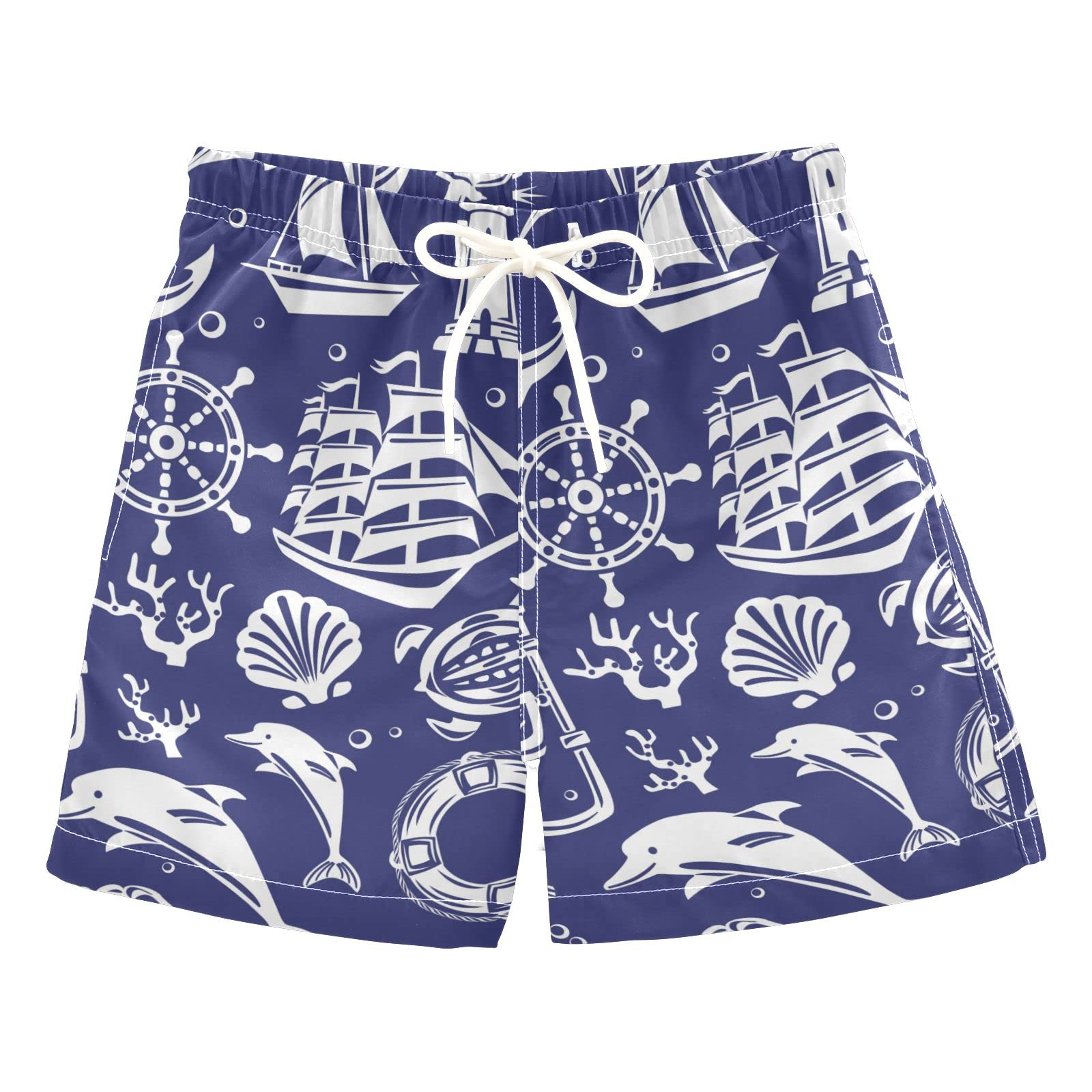 Boys' Red Checkerboard Swim Trunks - Quick Dry Bathing Suits for Toddler & Kids | Beach, Pool & Summer Water Activities
