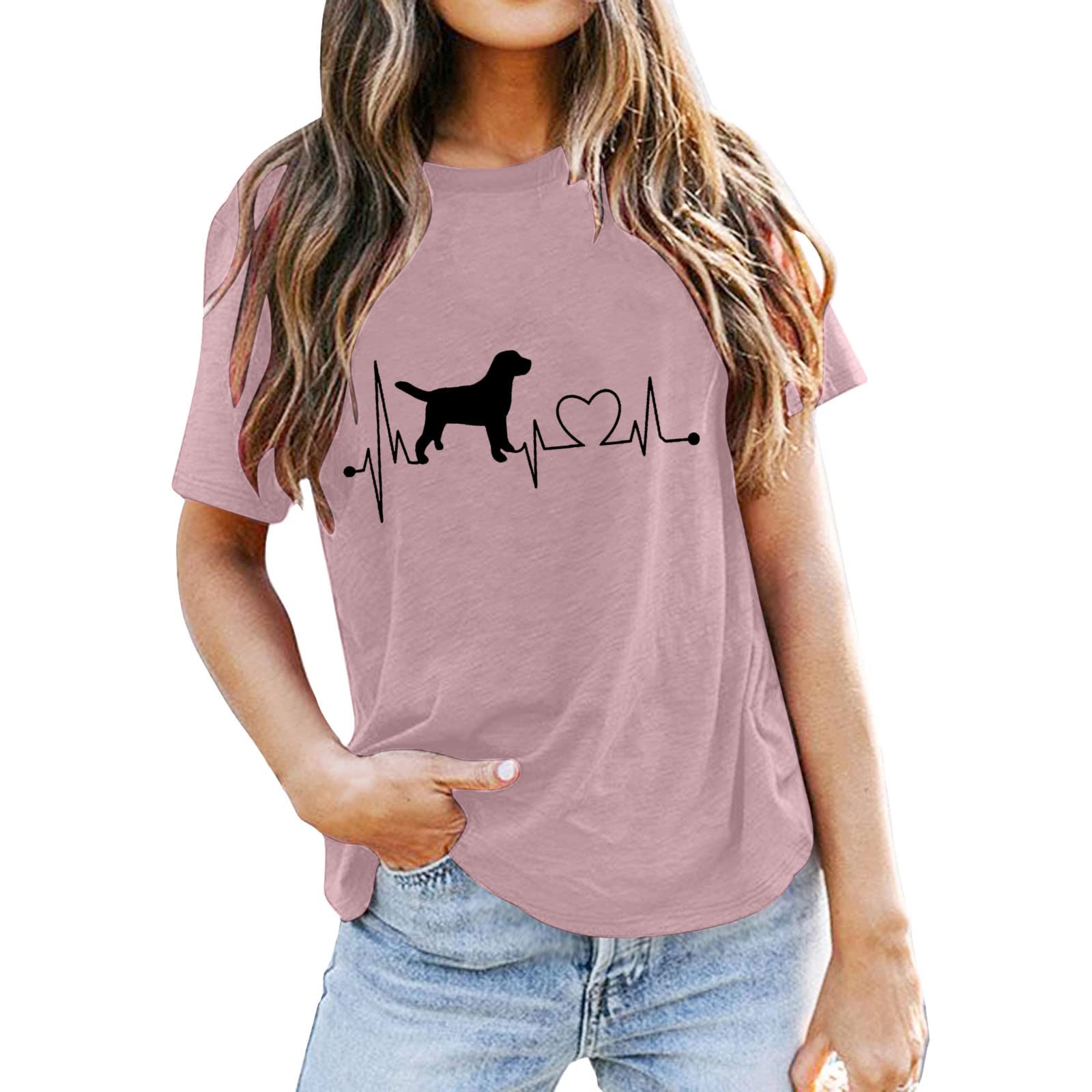 Funny Inspirational Graphic Print Women's T-Shirts - Cute Letter Summer Tees, Short Sleeve Casual Tops for Everyday Wear & Outfits