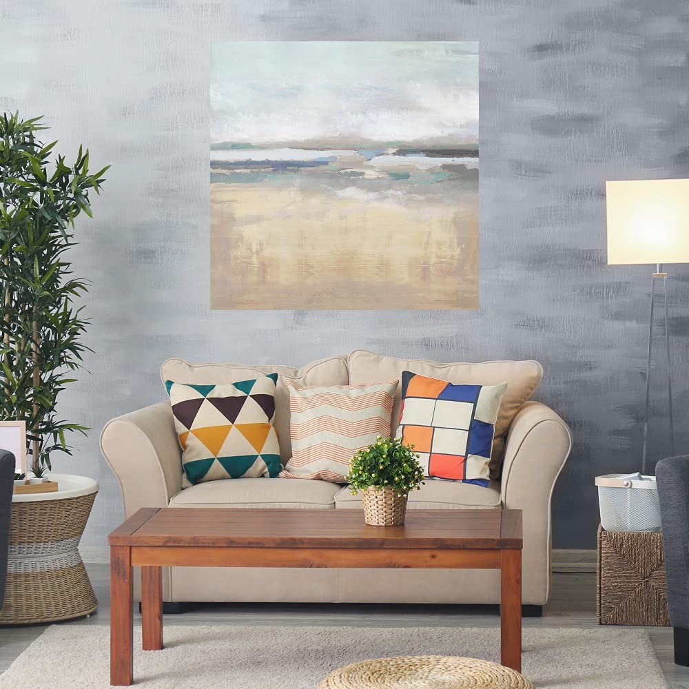 Paul Duncan Fine Art Canvas - Crystal Waters Wall Decor for Living Room, Bedroom, Office | 32x32 Inch Ready to Hang Painting | Modern Home & Commercial Space Artwork