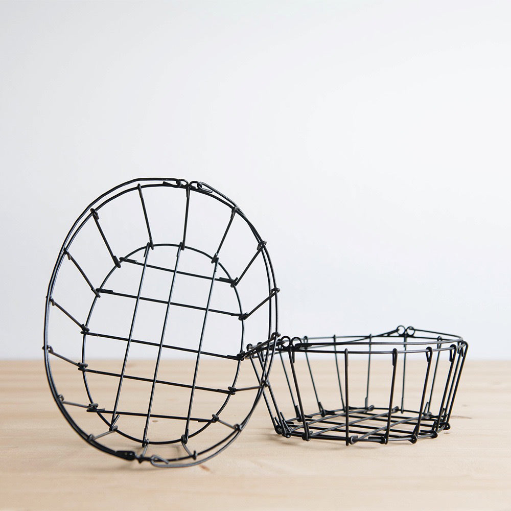 Stylish Oval Wire Storage Basket - Organize Home, Office & Nursery - Perfect for Toys, Blankets & Decor