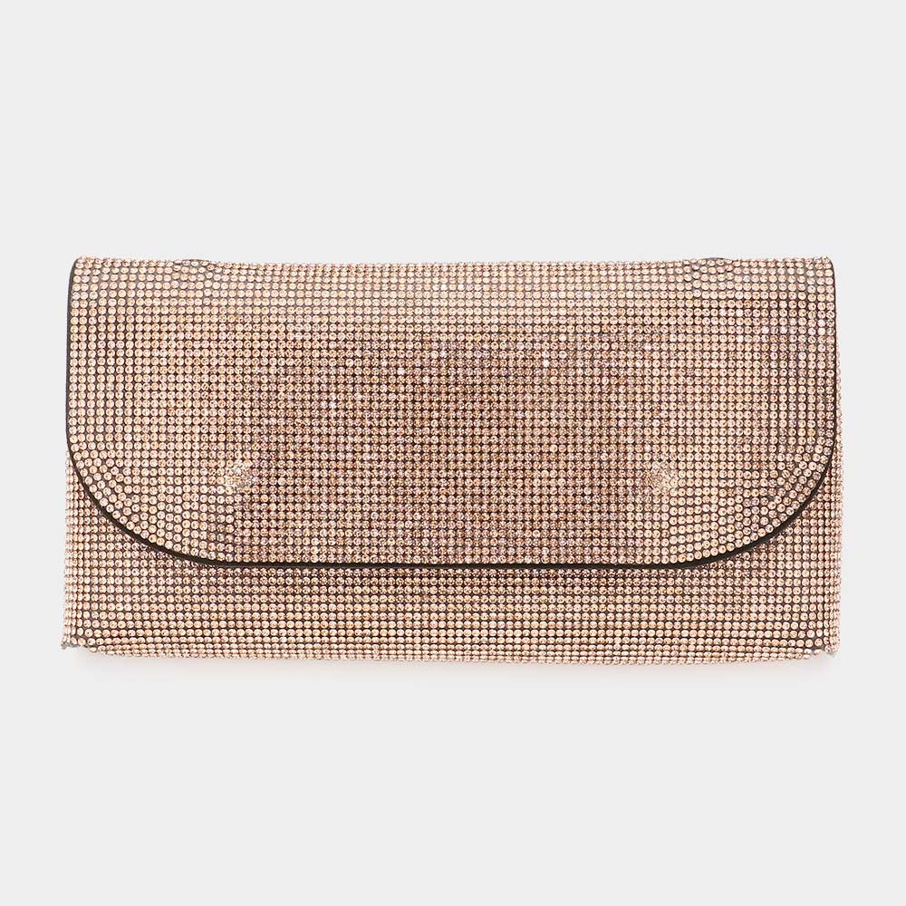 Stylish Peach Bling Rectangle Crossbody Bag for Women - Fashionable Evening Purse with Rhinestone Decor, Perfect for Parties, Dates & Night Out Accessories