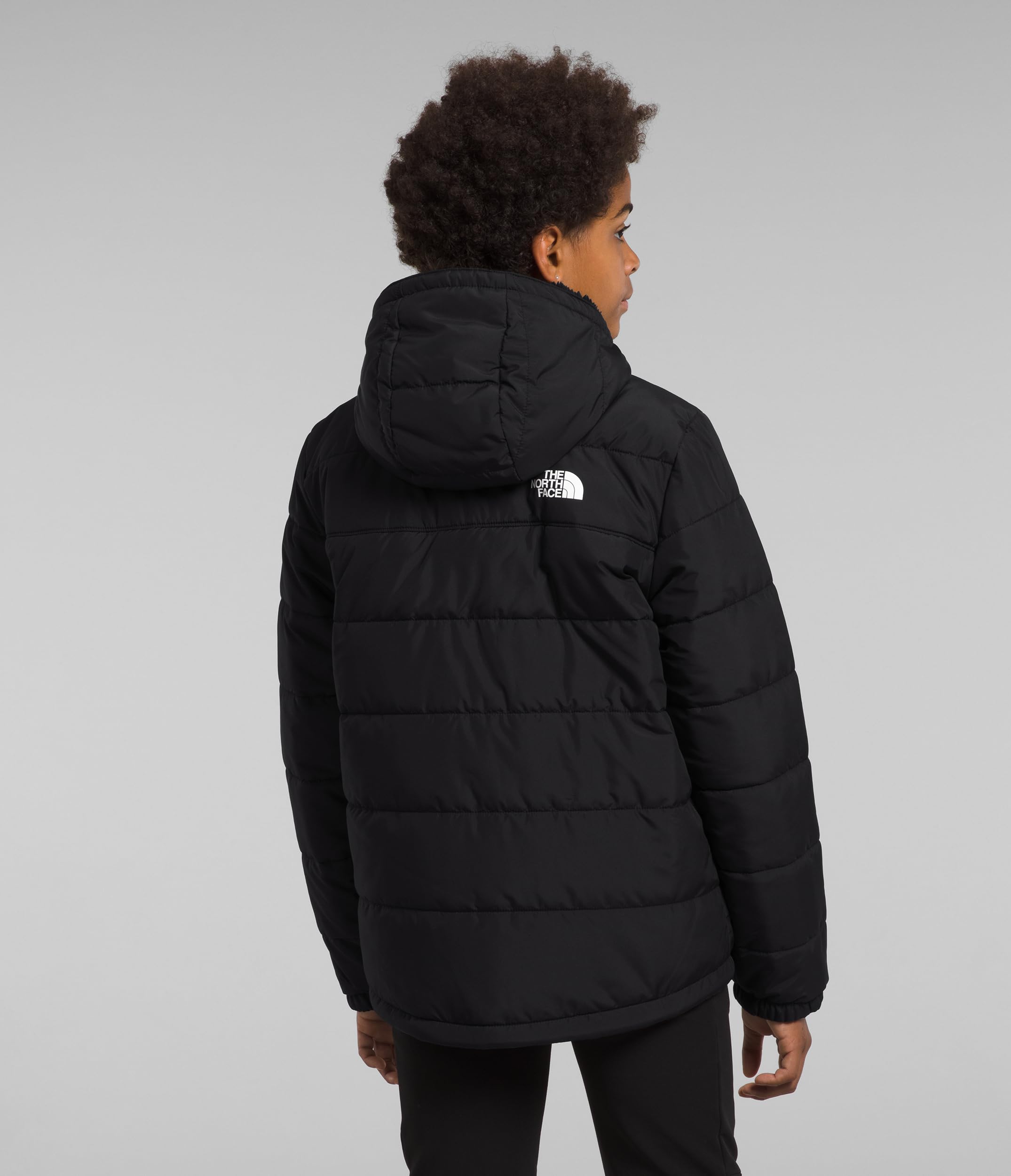 The North Face Boys' Reversible Mt Chimbo Full Zip Hooded Jacket - Waterproof Windproof Fleece Jacket for Kids (Toddler/Big Kid) - Perfect for Outdoor Adventures, Hiking & School Wear