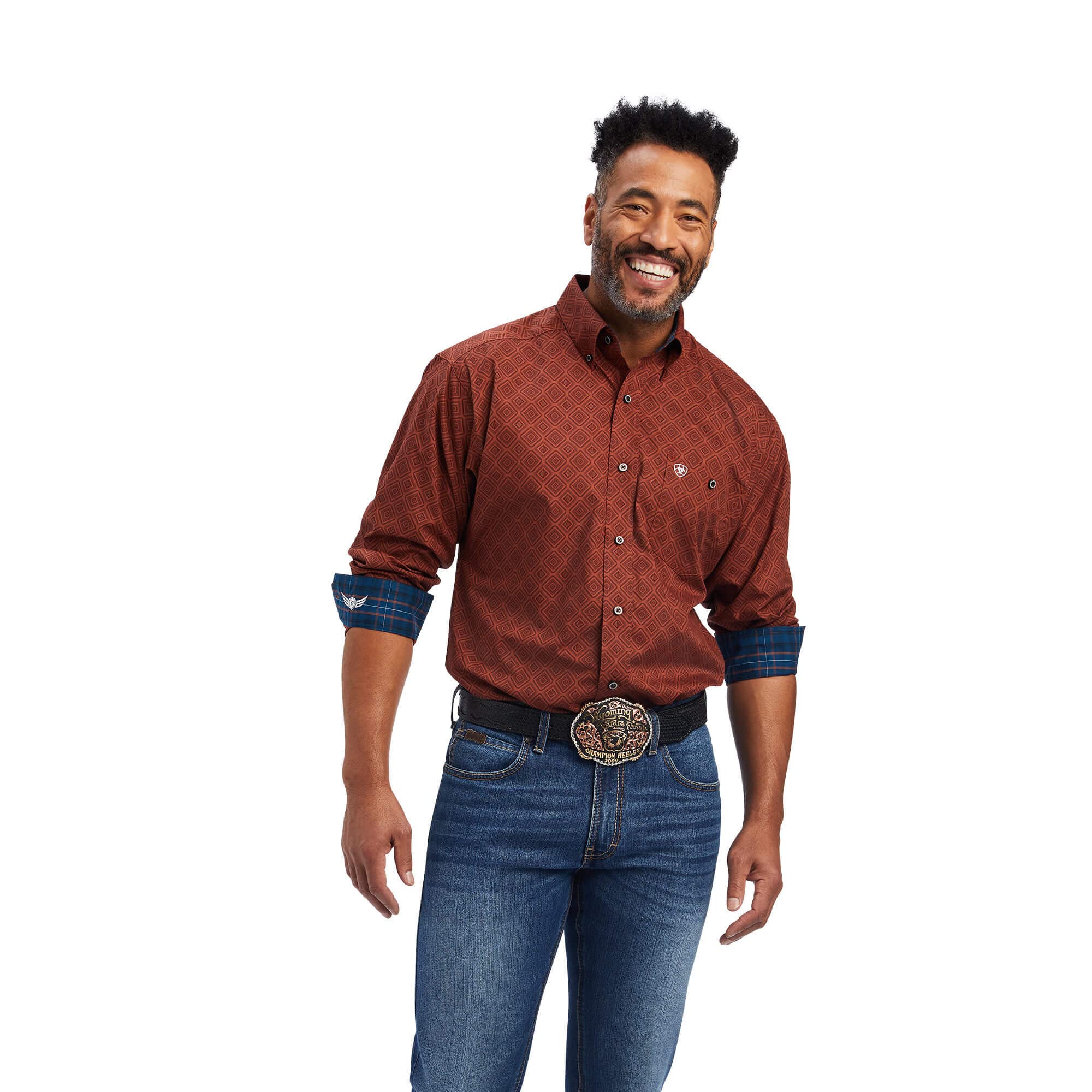 ARIAT Men's Relentless Unstoppable Stretch Classic Fit Shirt - Comfortable Work & Casual Button Down Shirt for Outdoor, Office & Everyday Wear