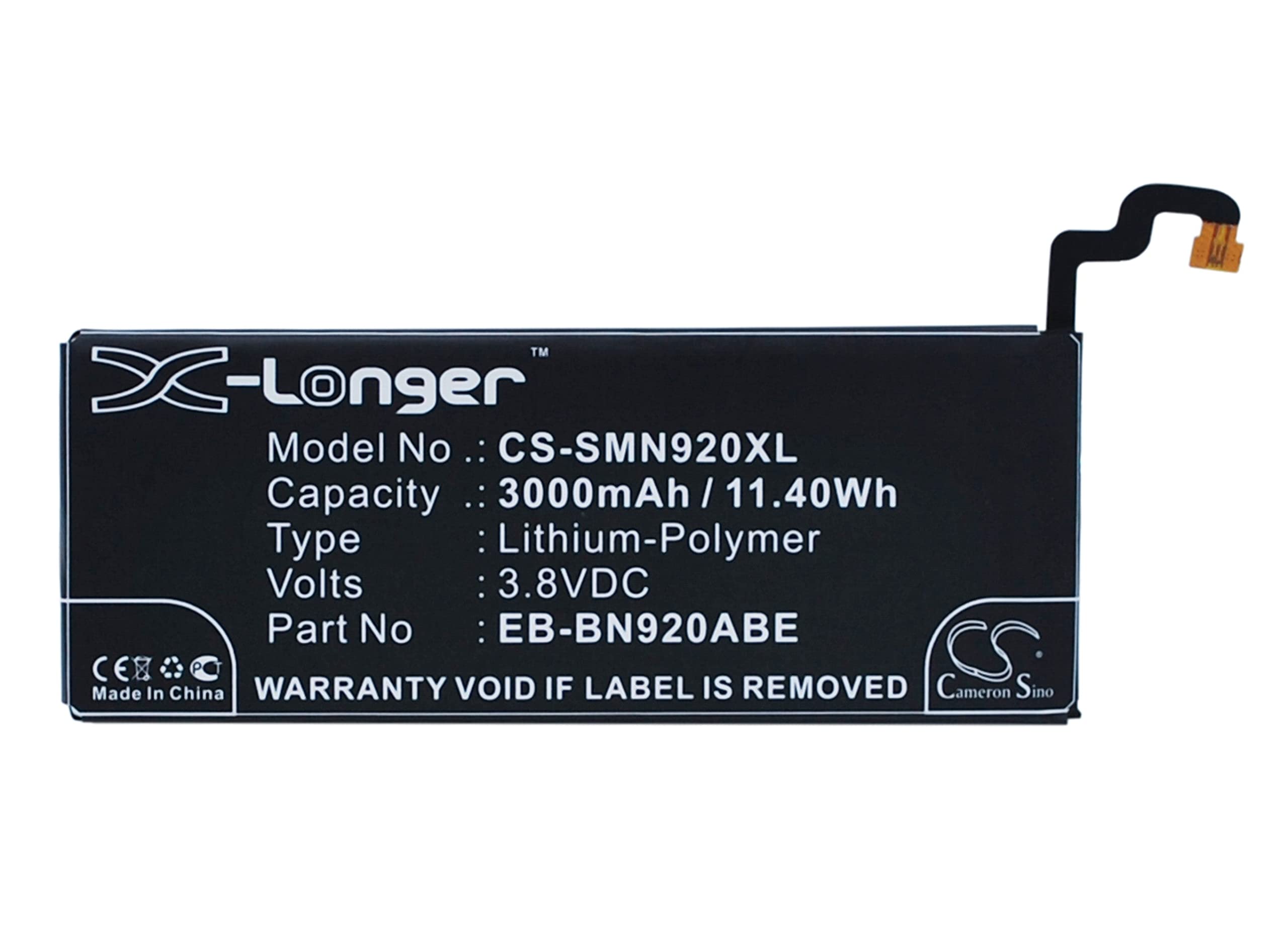 VINTRONS Replacement Battery for Samsung Galaxy Note 5 & Note 5 Dual Sim - Long-Lasting 3000mAh Li-ion Battery - Perfect for Travel, Work & Extended Use