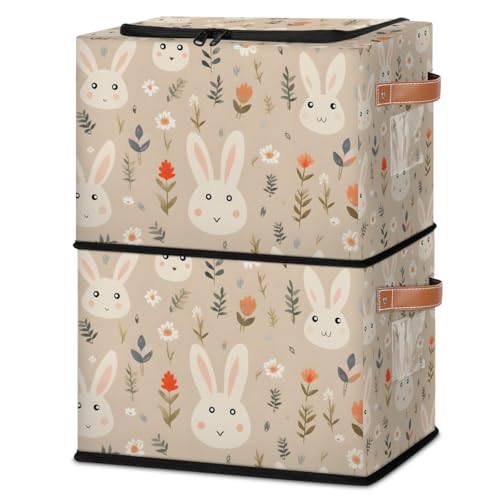 Cute Rabbits Flowers
