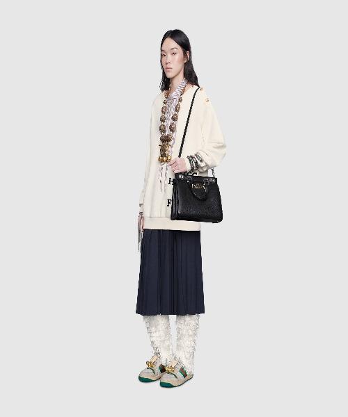 Gucci Zumi Small Top Handle Bag in Black Grainy Leather - Perfect for Work, Evening Events & Luxury Fashion Accessories