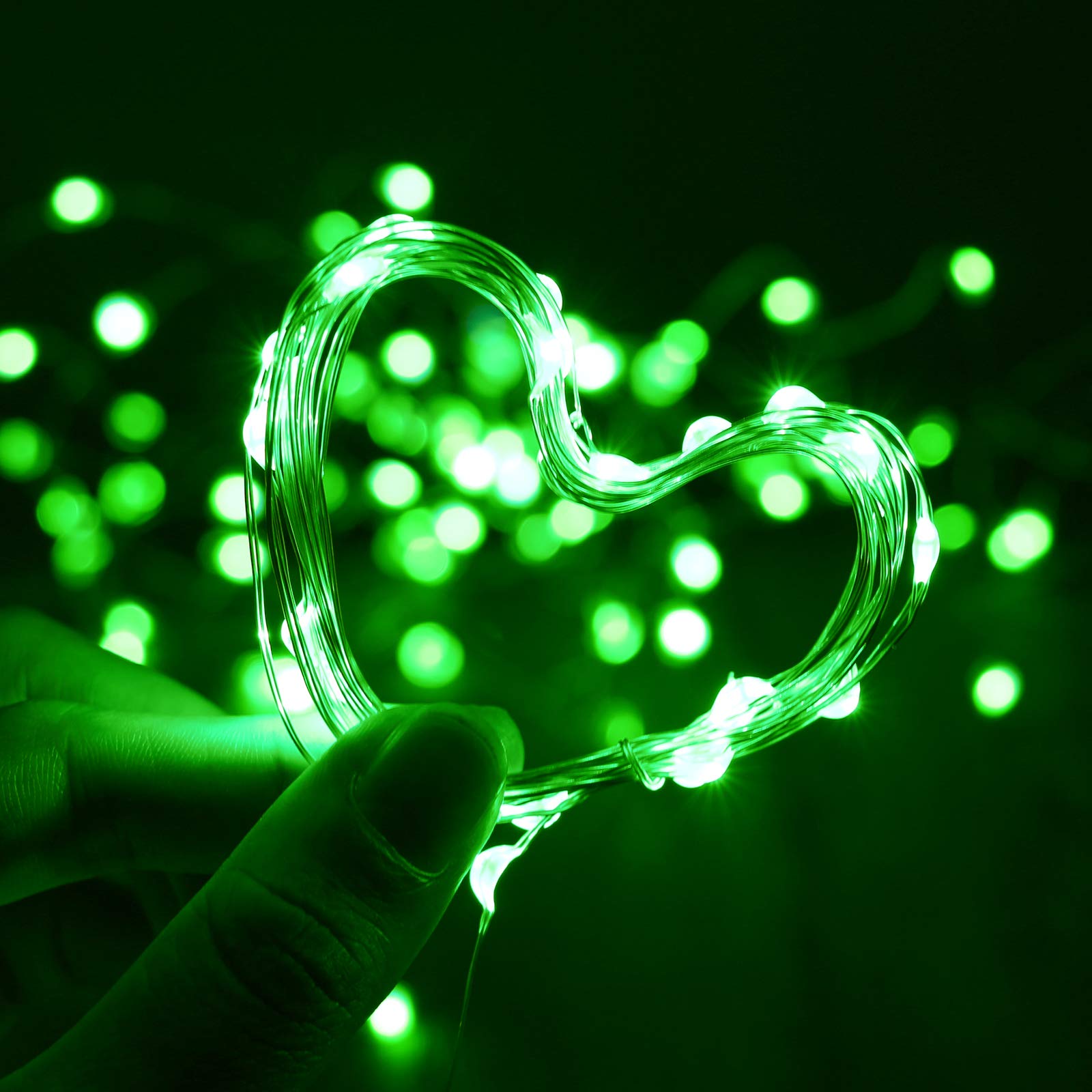 Waterproof LED Fairy String Lights - 10FT Green Starry Lights for Indoor & Outdoor Decor, Christmas, Parties, DIY Home Decoration | Perfect for Bedroom, Garden, Wedding, Holiday Lighting