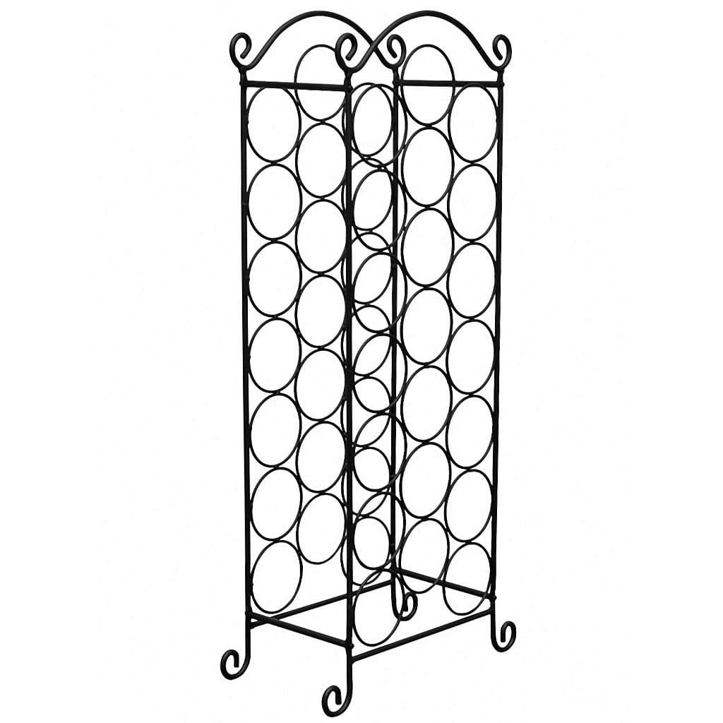 FAMIROSA 21 Bottle Metal Wine Rack - Sturdy Countertop Wine Storage Organizer for Kitchen, Dining Room, Bar or Cellar - Holds Standard Wine Bottles Securely