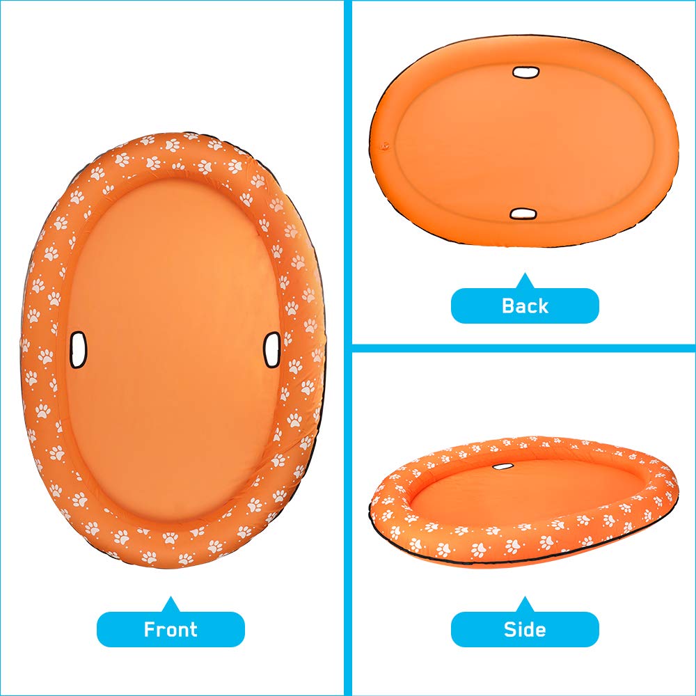 55x38 Inch (140x96 cm) Thickened Inflatable Dog Pool Float for Large Dogs & Puppies - Durable Summer Swimming Float for Adults & Pets - Perfect for Backyard Pools, Lakes, and Beach Vacations