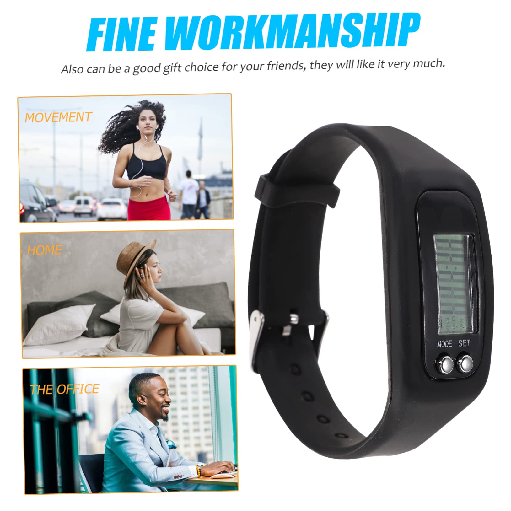 BESPORTBLE Digital Pedometer Watch for Kids & Adults - Step Counter with Wristband, Fitness Tracker for Running, Walking & Outdoor Activities - Perfect for Runners, Hikers & Active Lifestyles