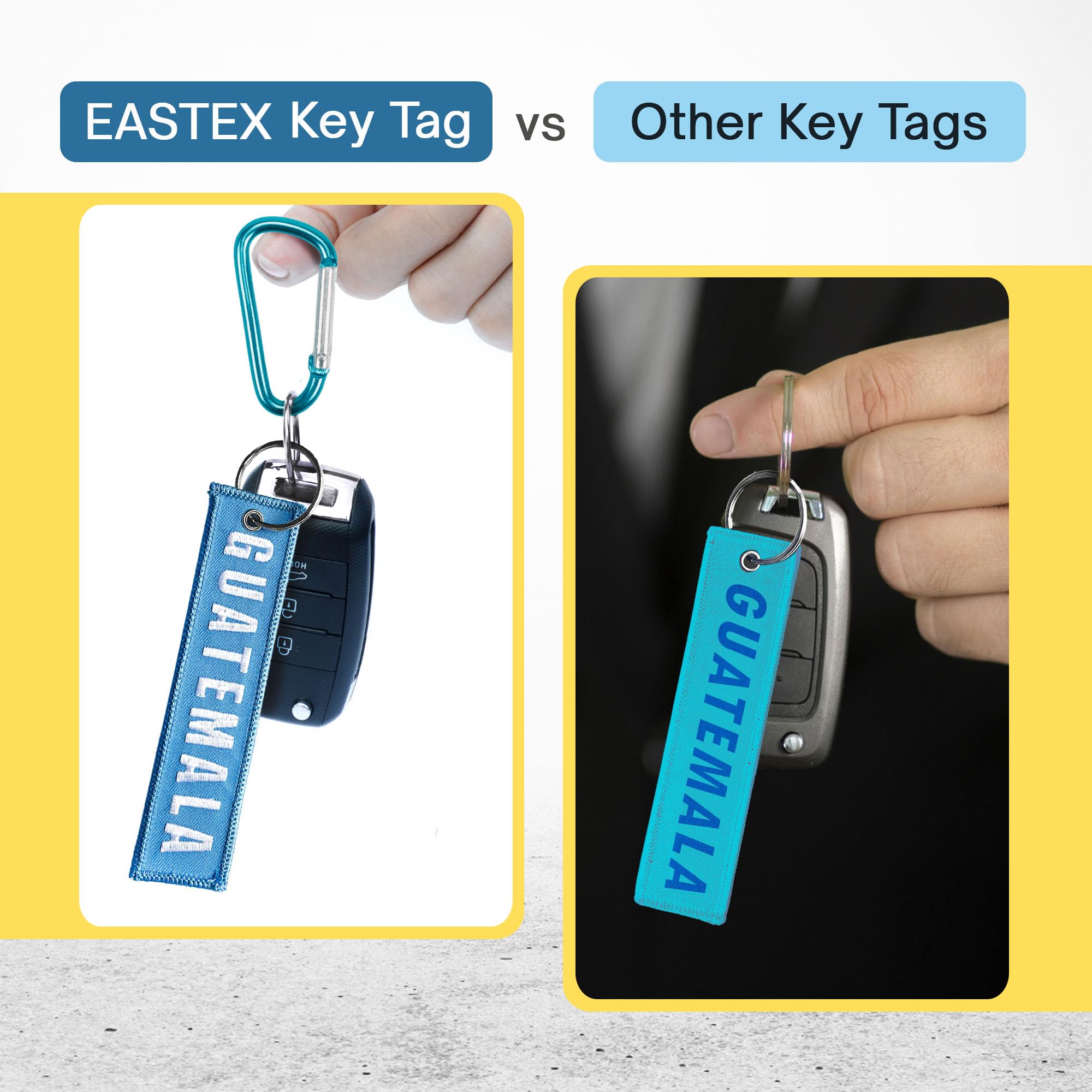 EASTEX Guatemala Flag Lanyard Keychain - Durable ID Badge Holder with Keyring for Men & Women - Perfect for Work, School, Events & Travel Souvenirs