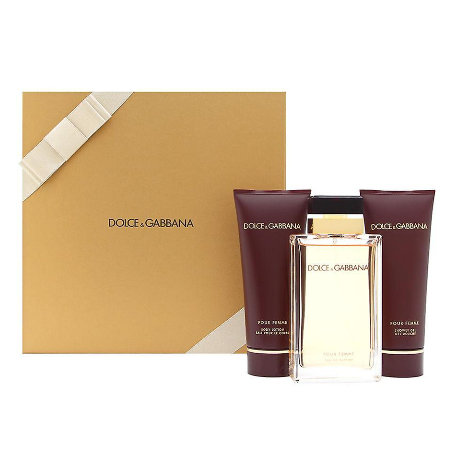 Dolce & Gabbana Classic Pour Femme 3-Piece Gift Set - 100ML EDP Perfume Spray, 100ML Shower Gel & 100ML Body Lotion for Women | Luxury Fragrance Gift for Her, Birthday, Anniversary & Valentine's Day Present