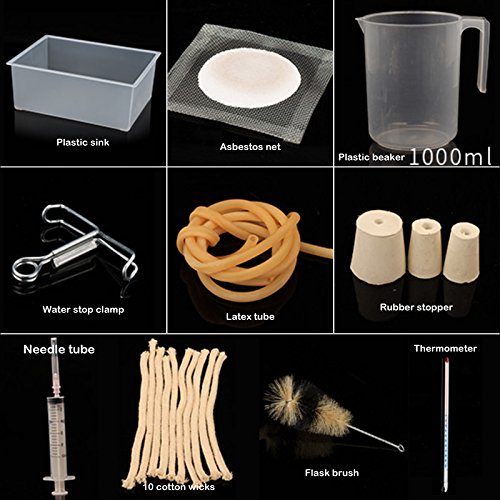 500ml 44pcs Essential Oil Distillation Kit - Glass Labware Extraction Apparatus for Hydrosol, Moonshine & Alcohol | Perfect for Home Distilling, Aromatherapy & DIY Essential Oils