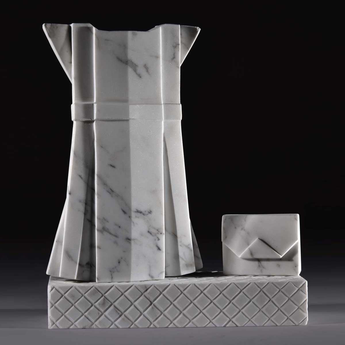 Premium Carrara Statuary Marble Dress - Elegant White Marble Print Maxi Dress for Women | Perfect for Weddings, Parties & Special Occasions