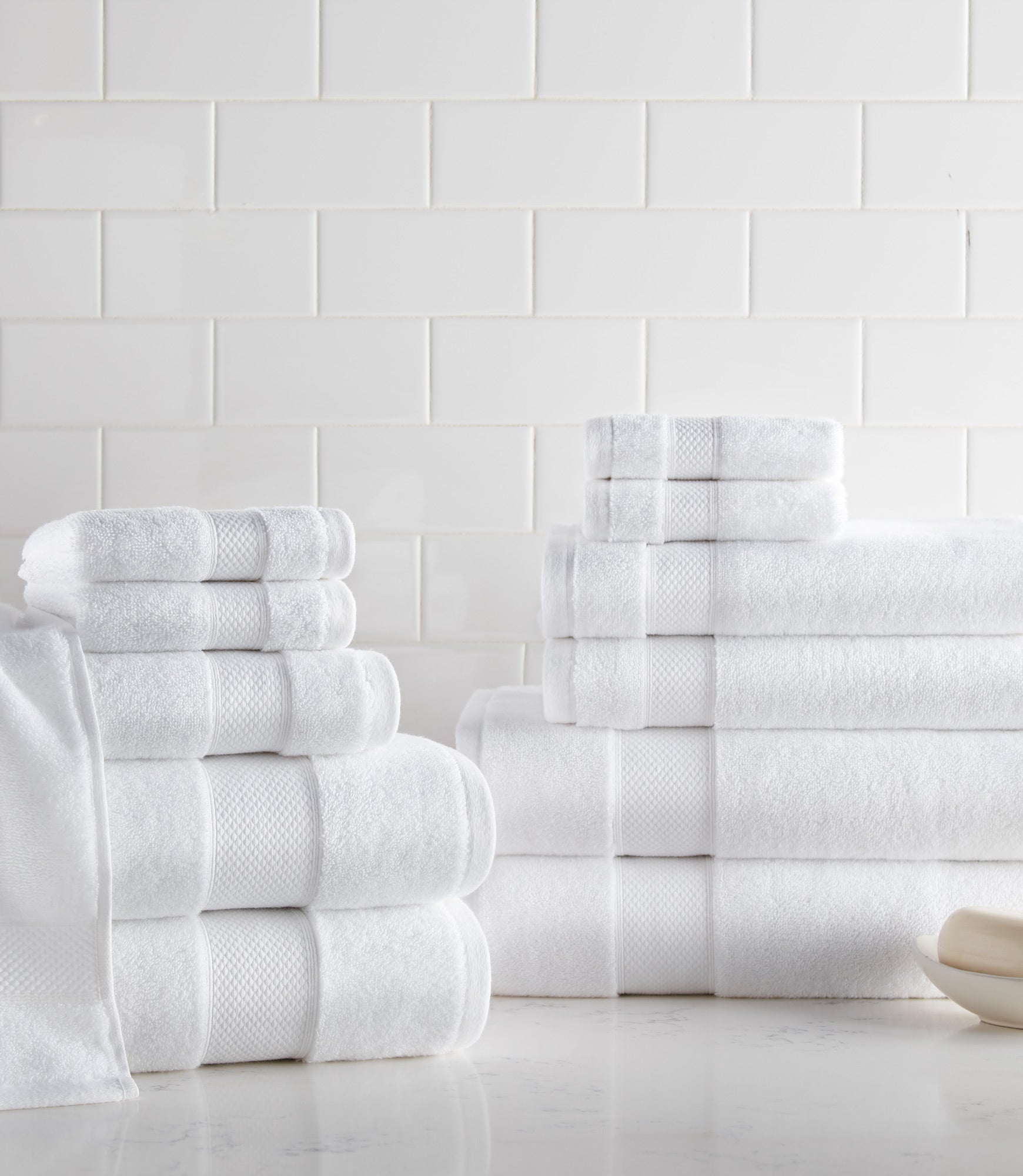 Premium Diamond Towel Set - Ultra Soft & Absorbent Luxury Bath Towels for Spa, Hotel & Home Use - 6-Piece Bundle (Bath, Hand & Washcloth) - Perfect for Gifts & Everyday Comfort