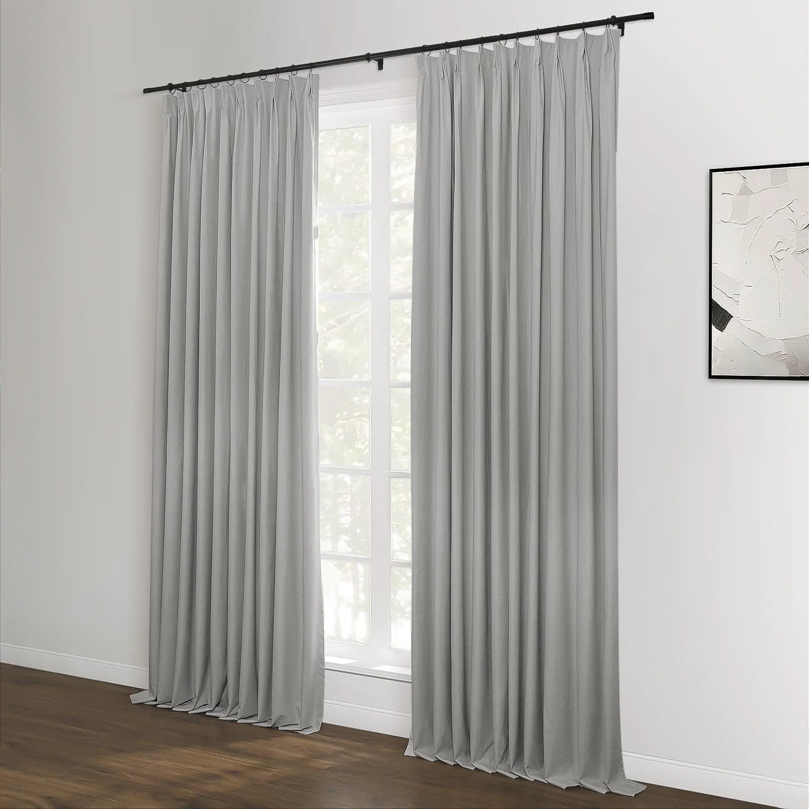 Lila 100% Blackout Pleated Curtains - Thermal Insulated Room Darkening Drapes for Bedroom, Living Room & Nursery - Noise Reducing & Energy Efficient Window Treatments