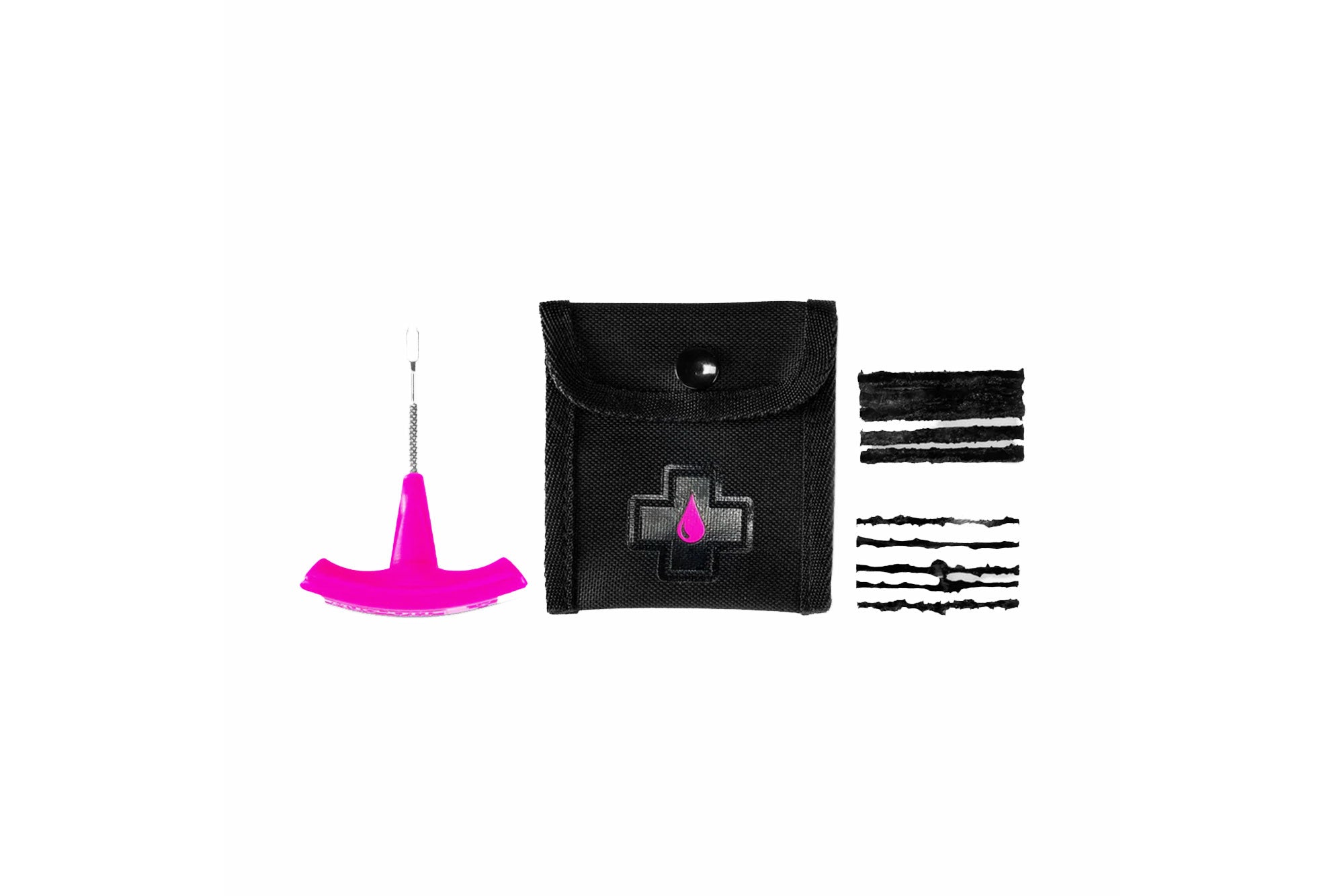 Muc Off Tubeless Tire Repair Kit - Puncture Repair for Bicycle & Motorcycle Tires - Emergency On-The-Go Fix for Road & Mountain Biking Adventures