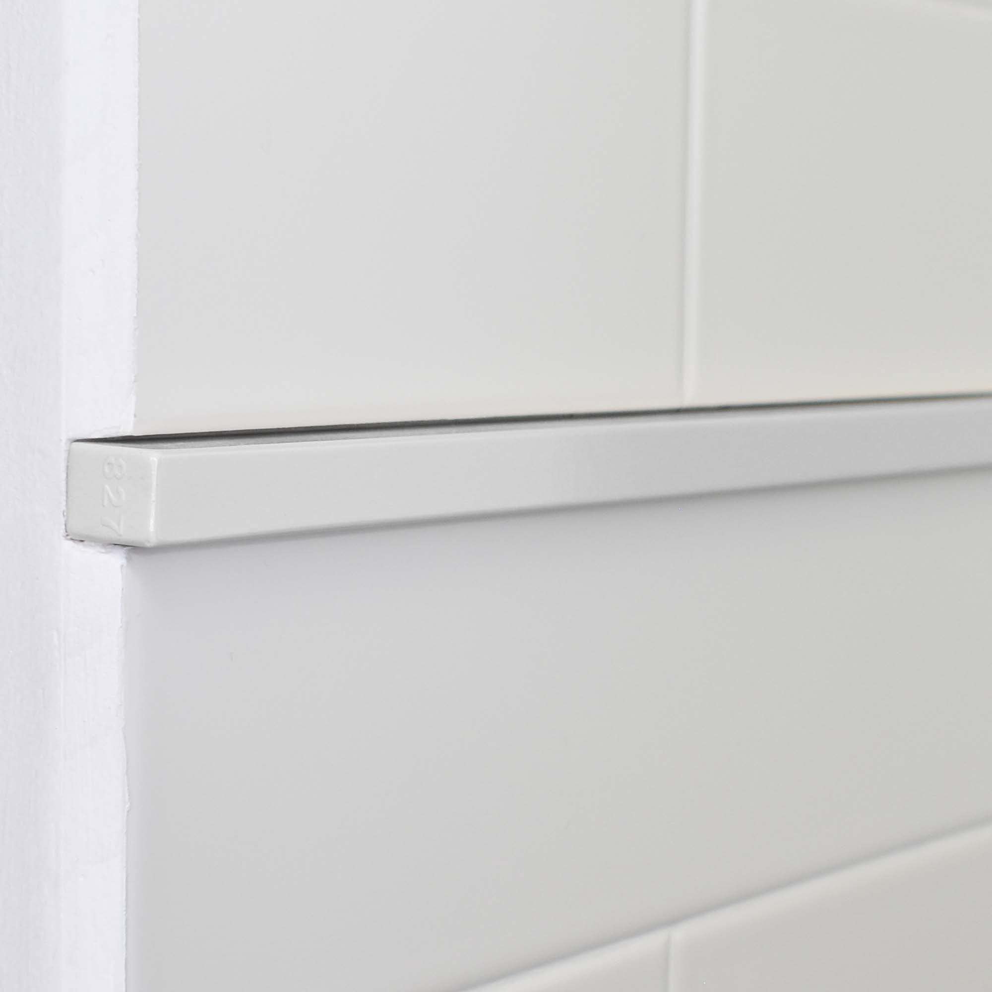 Questech Decor 1/2 x 12 Inch Linear Flat Pencil Tile Edge Trim Cap - Bright White Polished (12 Pack) - Perfect for Shower Tile Liner, Kitchen Backsplash Border & Bathroom Wall Tile Decoration