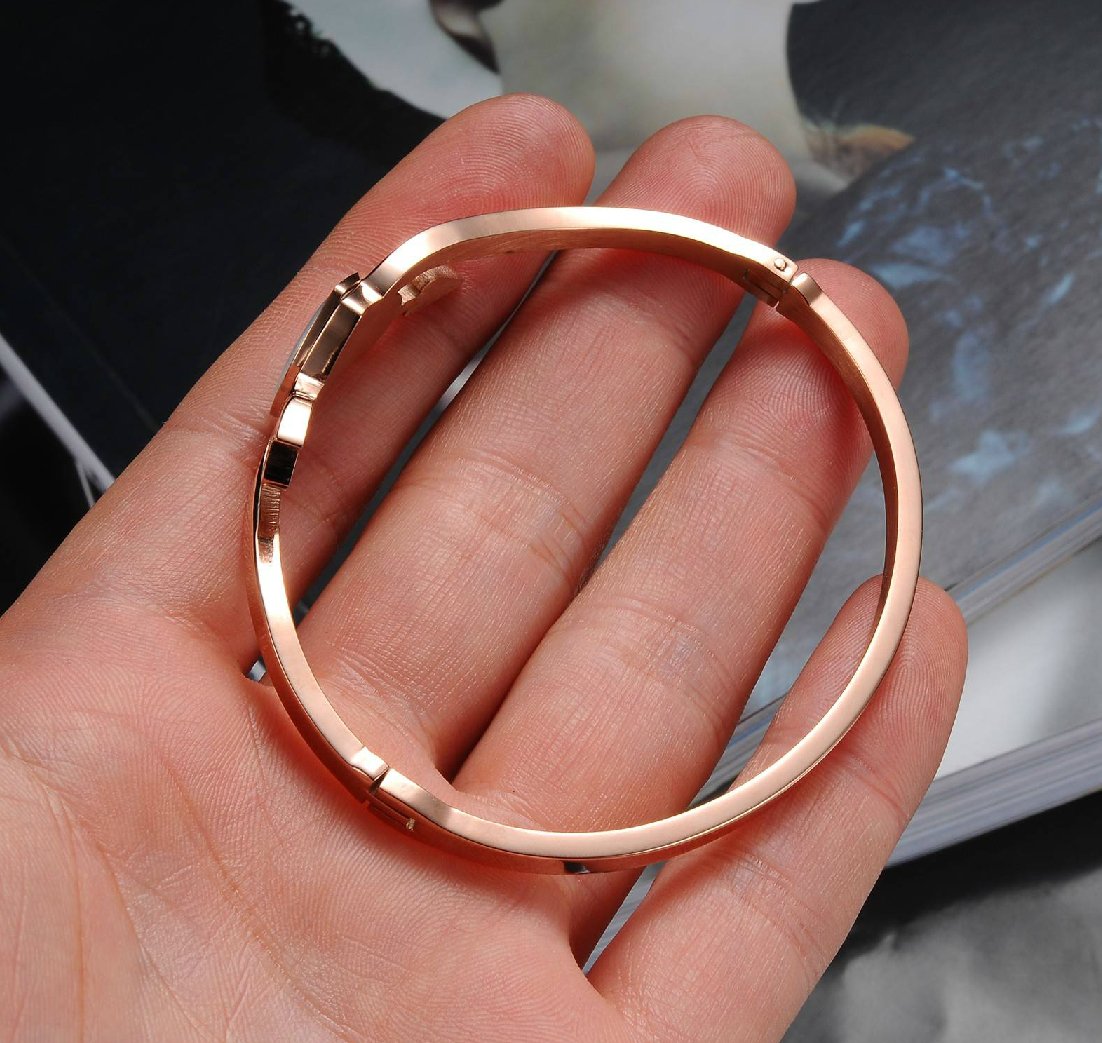 Rose Gold Plated Heart & Arrow Crystal Bracelet for Women - Elegant Jewelry Gift for Valentine's Day, Anniversary & Special Occasions