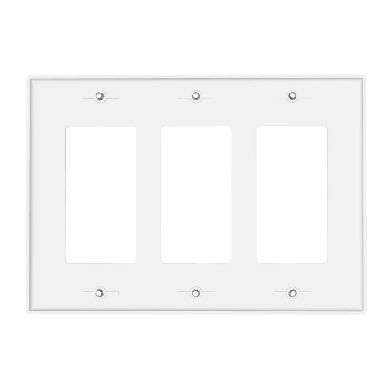 Abstract Blue Gray Black Triple Rocker Light Switch Cover - Decorative 3 Gang Wall Plate for Home & Office - Funny Lightswitch Faceplate 4.5 x 6.38 Inch - Perfect for Living Room, Bedroom, Kitchen & Modern Interior Design