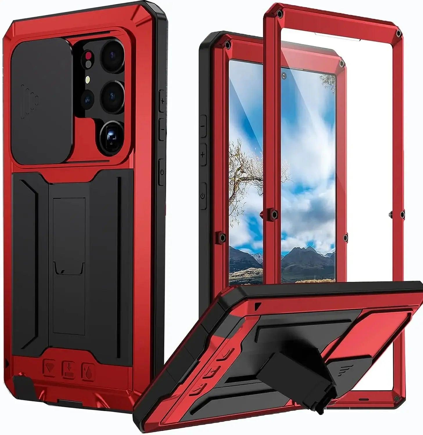 Samsung Galaxy S24 Plus Rugged Military-Grade Metal Case - Shockproof & Durable Protection for Outdoor, Work & Adventure