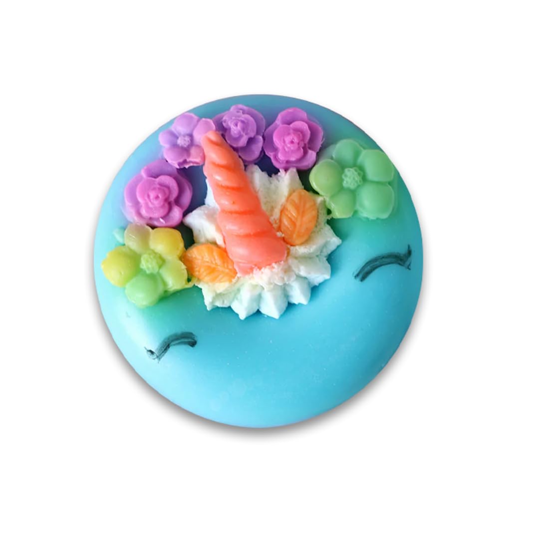 Laviche Unicorn Donut Handmade Cream Soap Gift Set - Christmas Bath Essentials for Kids | All-Natural, Gentle for All Skin Types | Perfect for Birthday Gifts, Party Favors & Holiday Stocking Stuffers