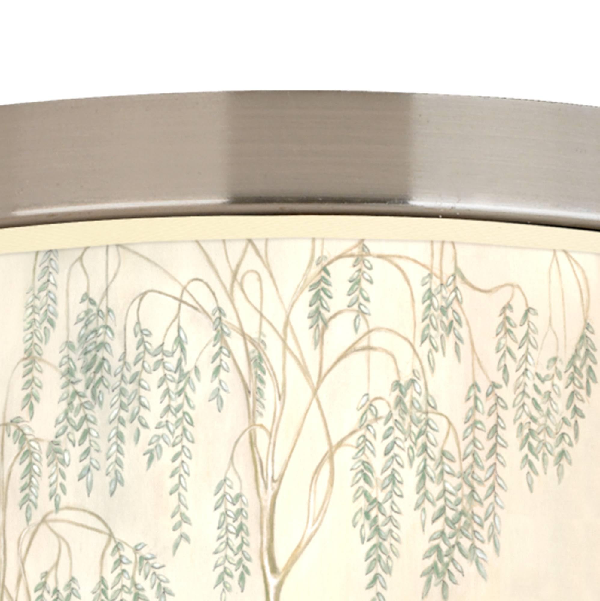 Energy Efficient Weeping Willow Giclee Print Ceiling Light - Artistic Floral Chandelier for Living Room, Bedroom & Dining Room Decor