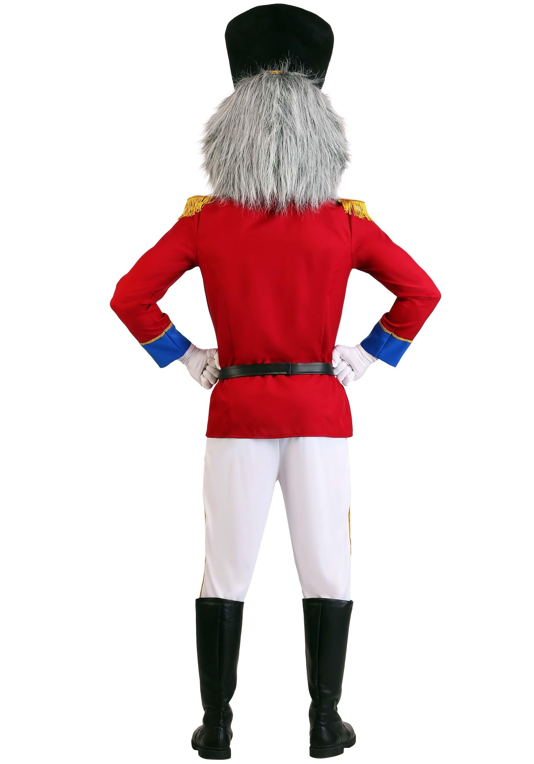 Adult Nutcracker Costume Set with Headpiece - Christmas Toy Soldier Uniform for Holiday Parties & Themed Events