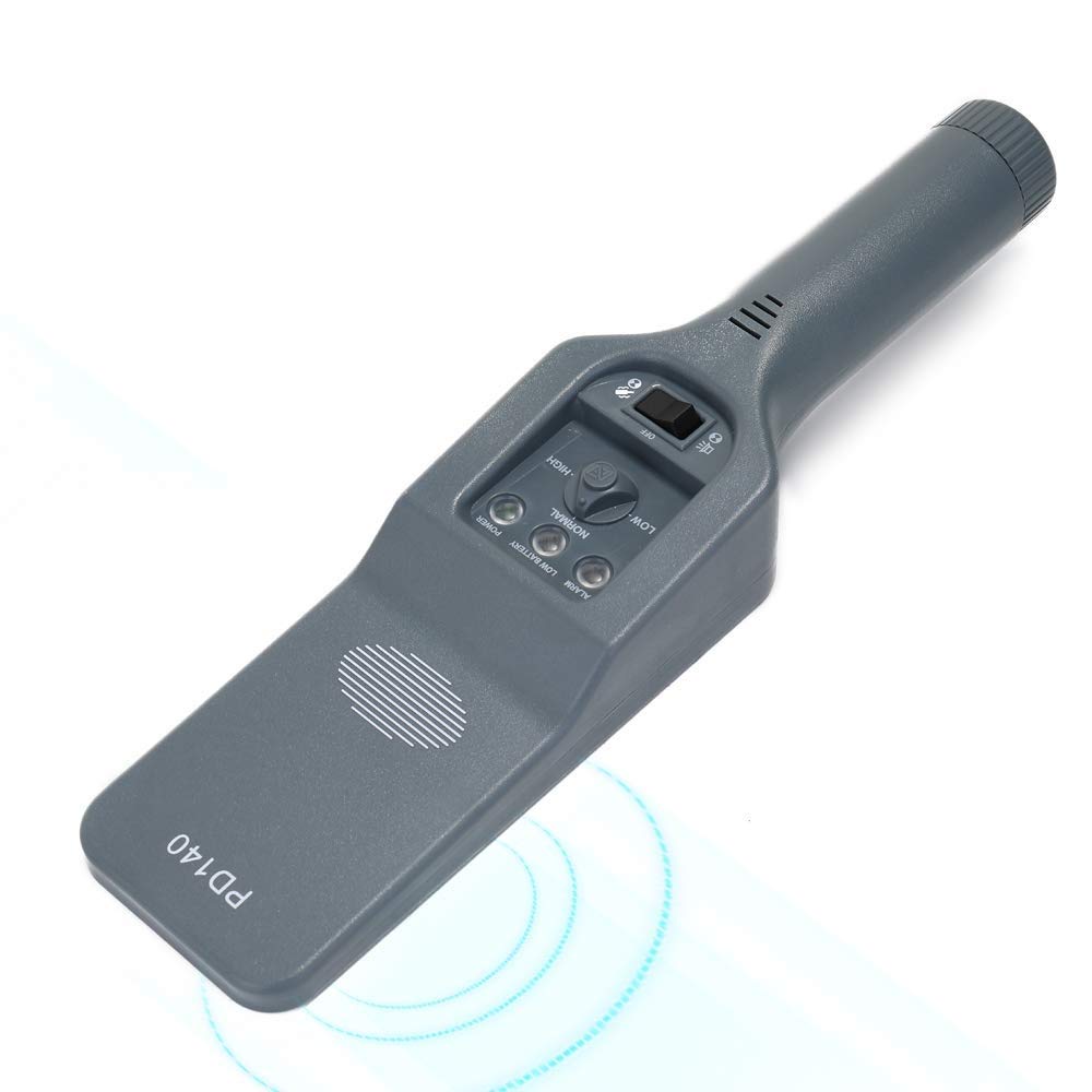 Professional Handheld Metal Detector with Adjustable Sensitivity - LED Light & Sound Vibration Alerts for Security Screening | Detects Weapons, Knives & Metal Objects | Ideal for Airports, Schools, Events & Home Security