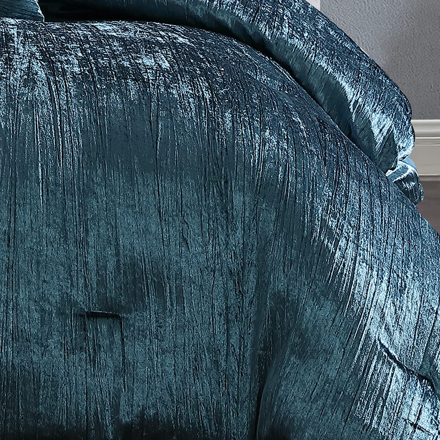 Riverbrook Home Turin 7-Piece King Comforter Set in Blue - Soft & Luxurious Bedding for Master Bedroom, Guest Room, or Dorm