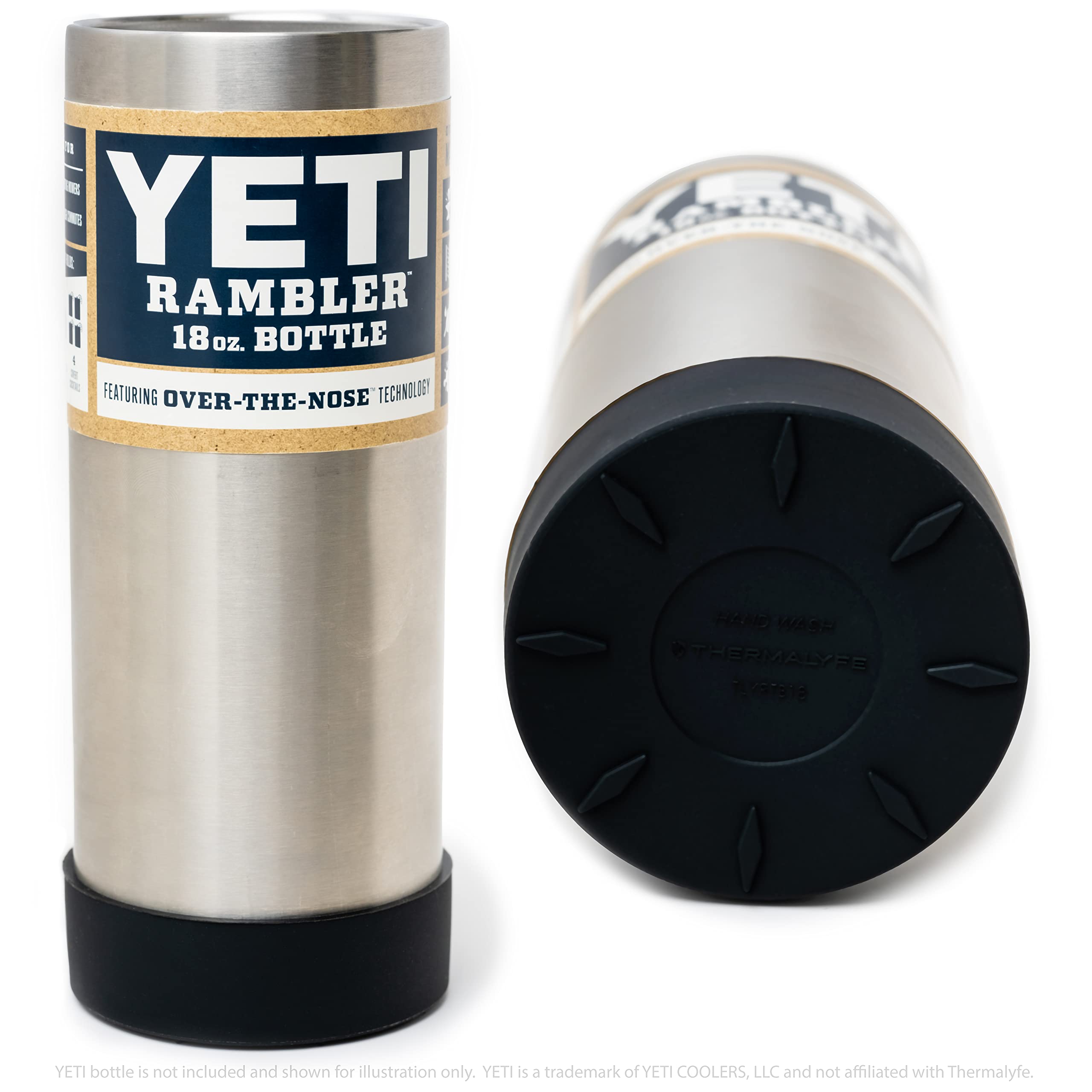 Silicone Boot Sleeve for Yeti Rambler Bottles & Cups - Low Profile Non-Slip Grip - Perfect for Camping, Hiking & Outdoor Adventures