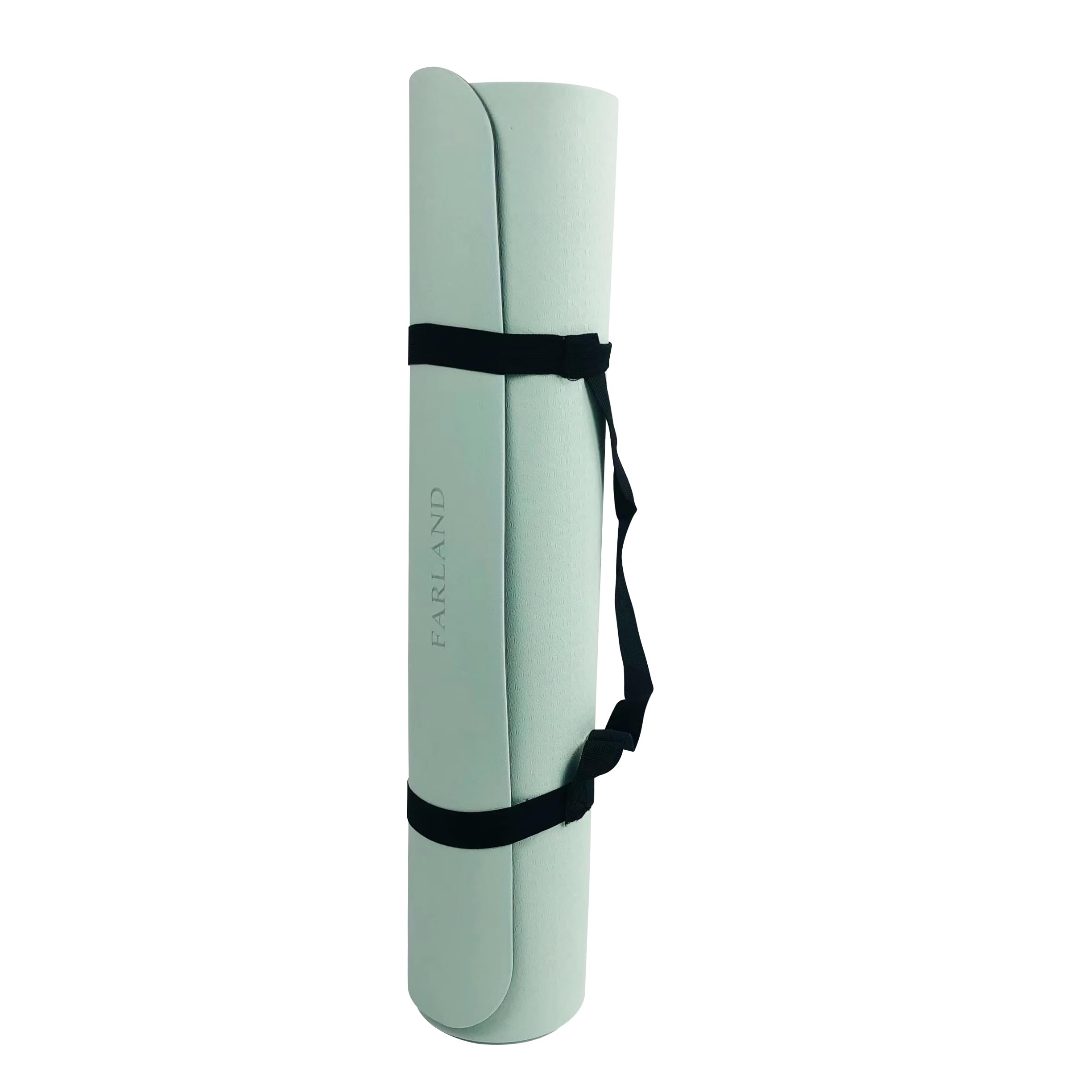 FARLAND Premium Non-Slip Yoga Mat - Eco-Friendly TPE Exercise Mat with Carrying Strap for Home & Gym, Anti-Tear Hot Pilates & Fitness Workout Mat (Green) - Perfect for Yoga, Pilates, Home Workouts and Gym Training