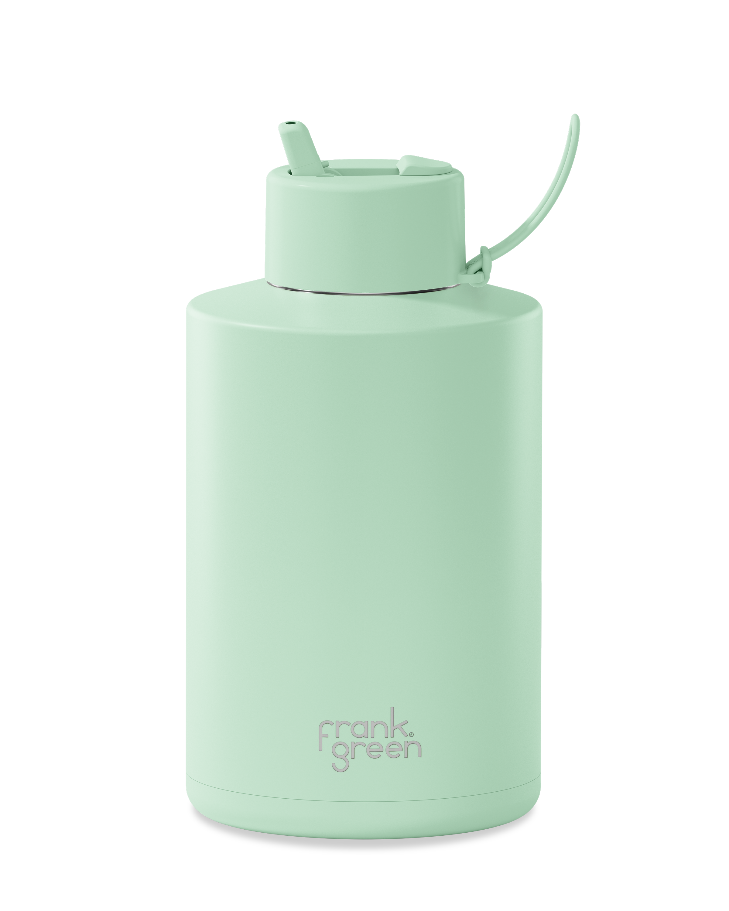Eco-Friendly Ceramic Reusable Water Bottle - 68oz (2000ml) Large Capacity, Mint Gelato Color - Perfect for Gym, Hiking, Office & Daily Hydration