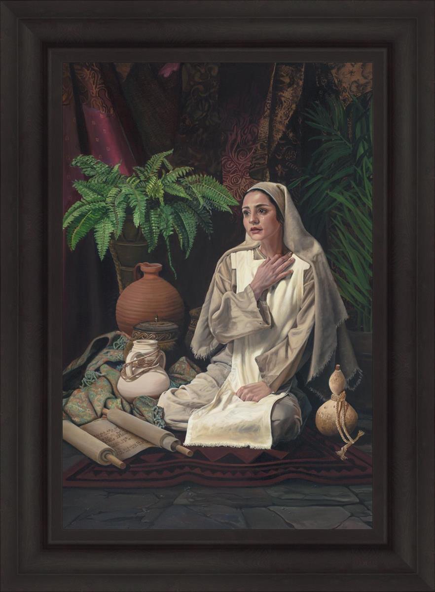 Behold Thy Handmaiden - Elegant Christian Home Decor for Prayer & Meditation | Perfect for Church Altars, Home Worship Spaces & Gift Giving