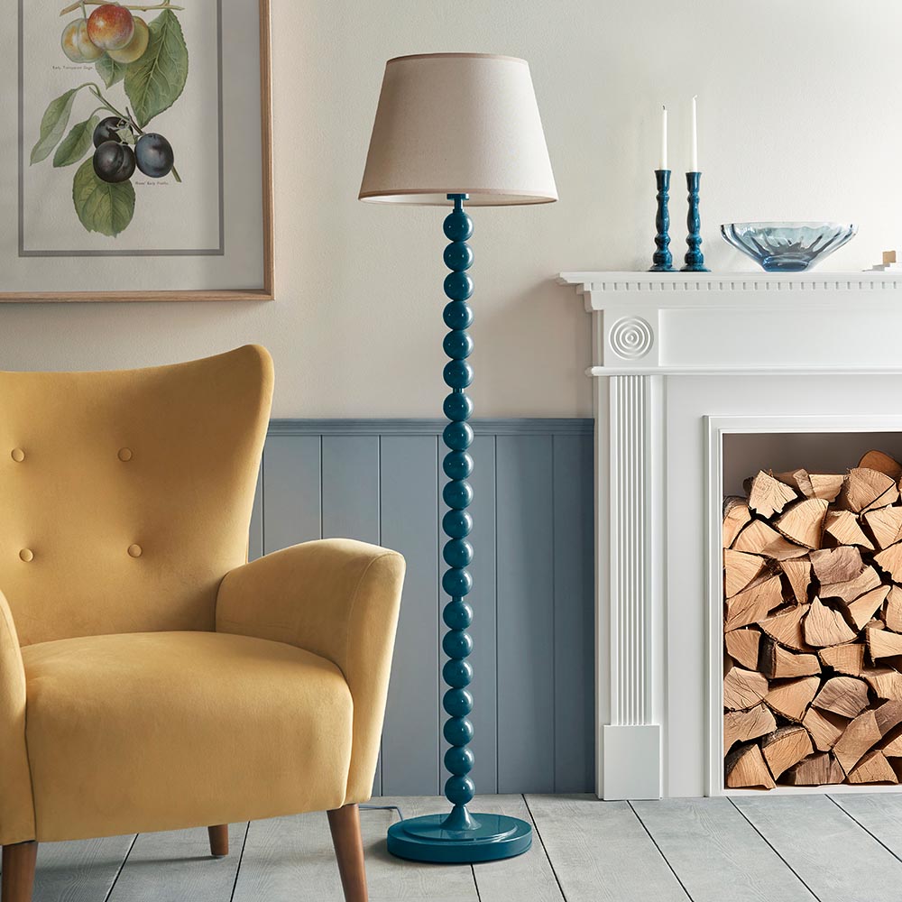 Auralis Ivy Floor Lamp with E27 Socket - Modern Adjustable Standing Light for Living Room, Bedroom & Office - Multiple Finishes Available