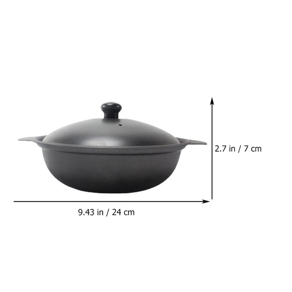 Hemoton 1-Piece Ceramic Casserole Pot with Lid - Oven-Safe Clay Rice Cooker, Stew Pot & Soup Pot for Cooking, Baking & Serving (Yellow) - Perfect for Chicken Rice, Stews & Family Meals