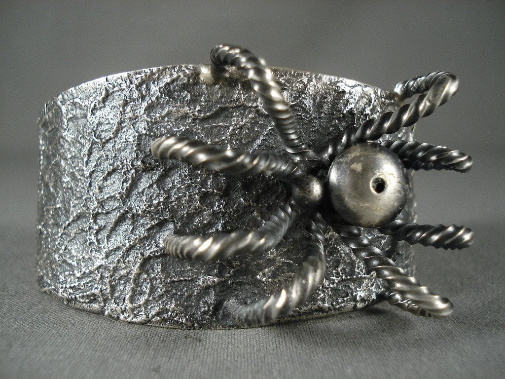 Authentic Navajo Spider Bracelet - 100 Gram Sterling Silver Native American Jewelry for Women, Handmade Tribal Accessory - Perfect for Boho Fashion, Festivals & Spiritual Gifts