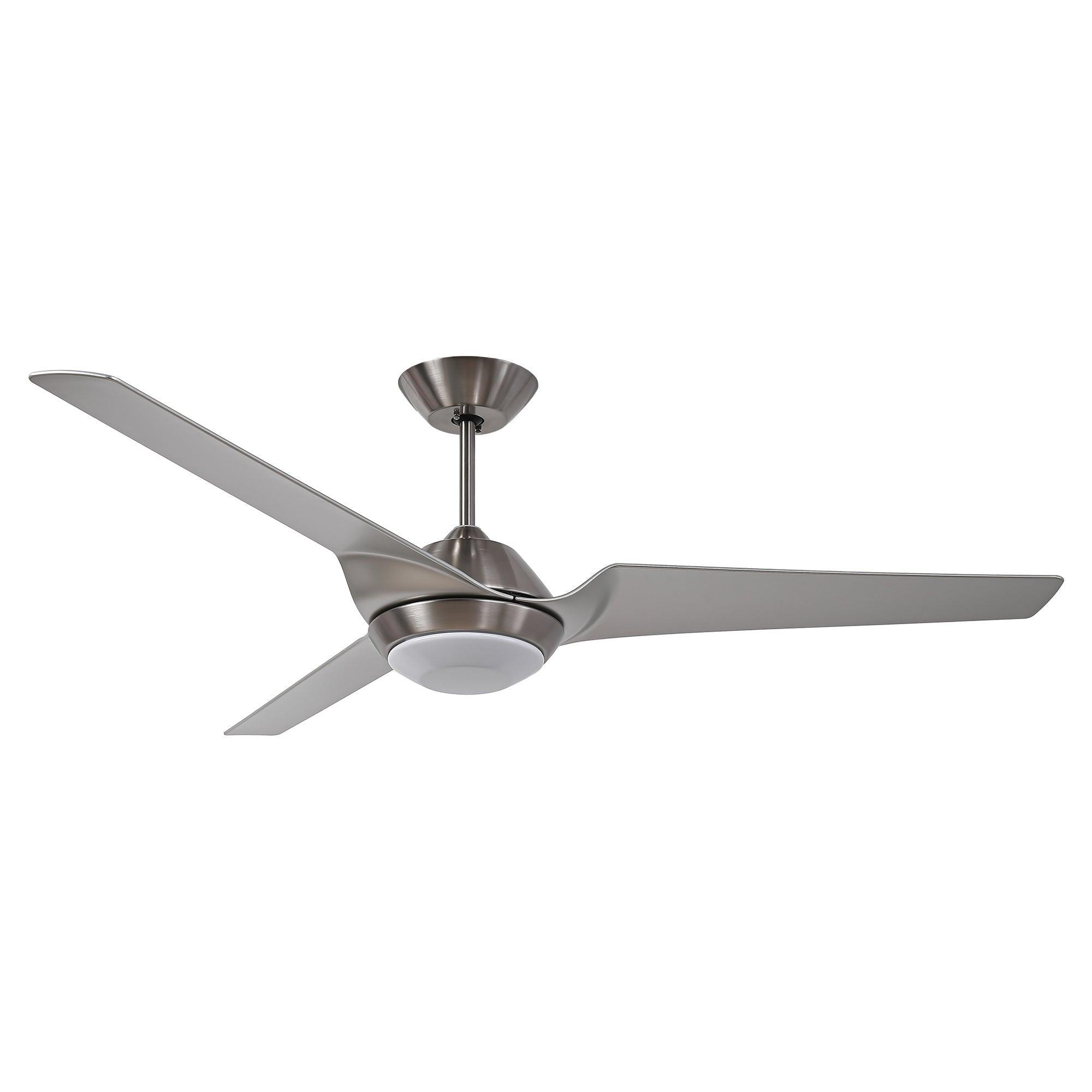 60 DC Motor 3 Blade Wall Mount Ceiling Fan with LED Light - Energy Efficient Quiet Operation for Bedroom, Living Room & Office