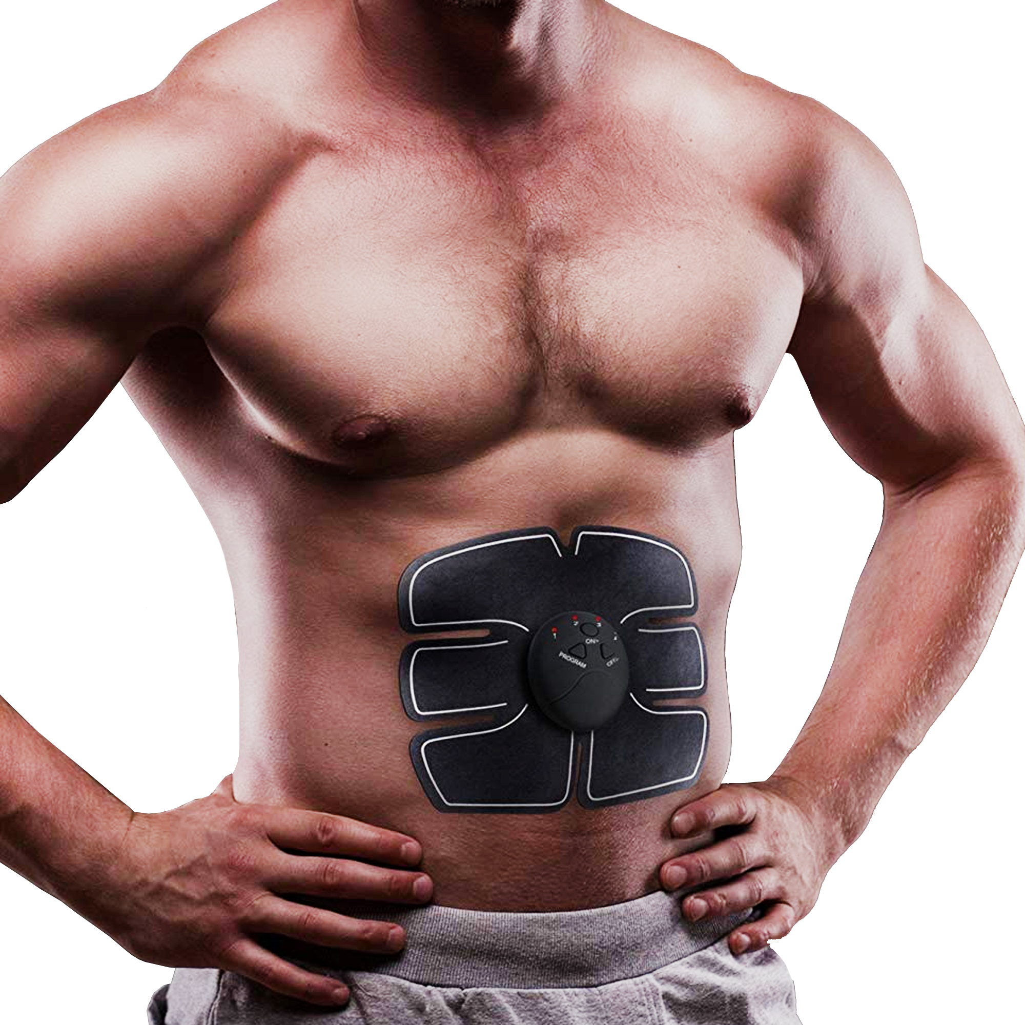 Evertone 6 Pack EMS Abs Trainer - Electric Muscle Stimulator for Core Workout, Home Gym & Fitness Training - Perfect for Toning, Strengthening & Recovery