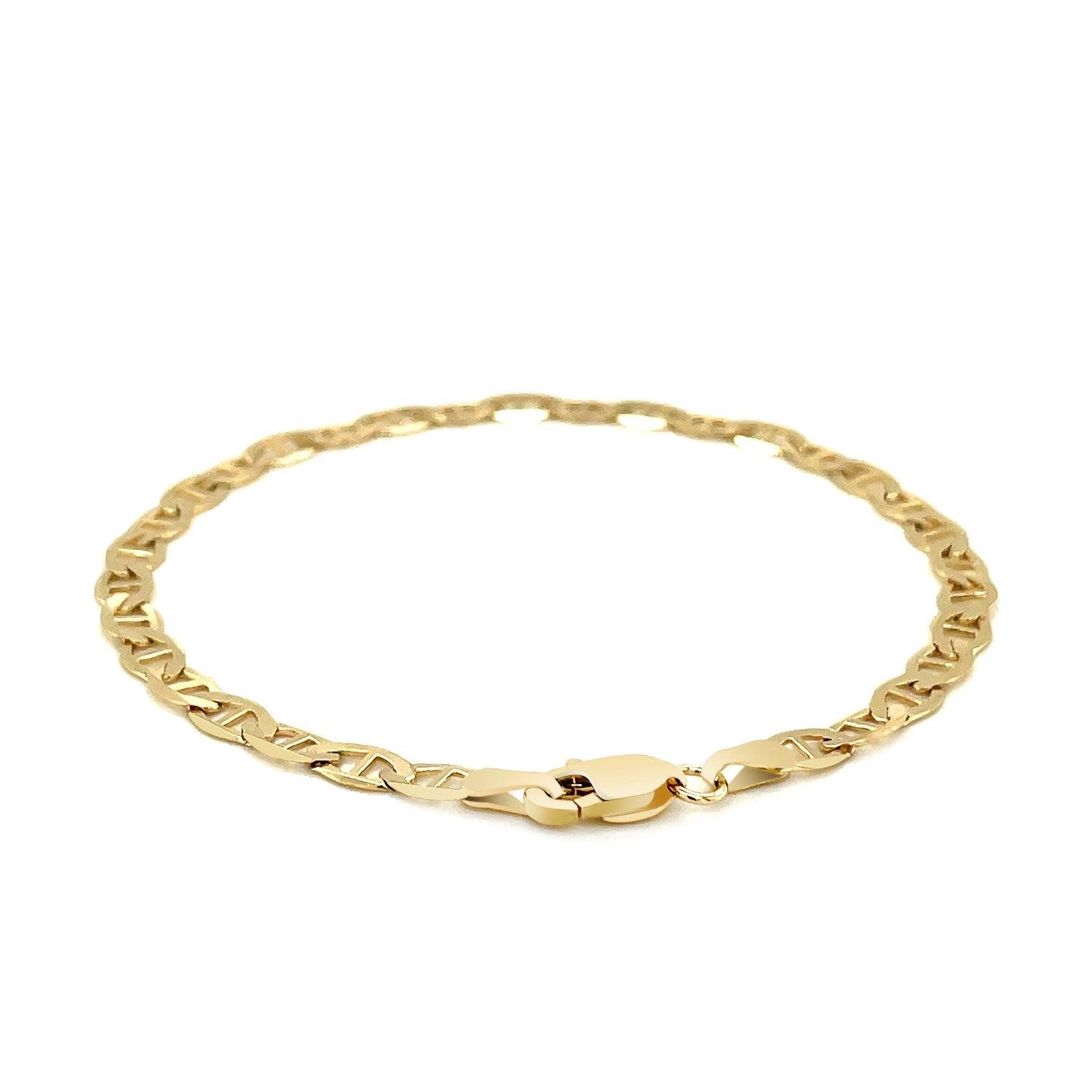 4.5mm 14k Yellow Gold Mariner Link Bracelet for Women - Classic Italian Chain Jewelry Gift for Her - Perfect for Everyday Wear, Special Occasions & Anniversary Gifts