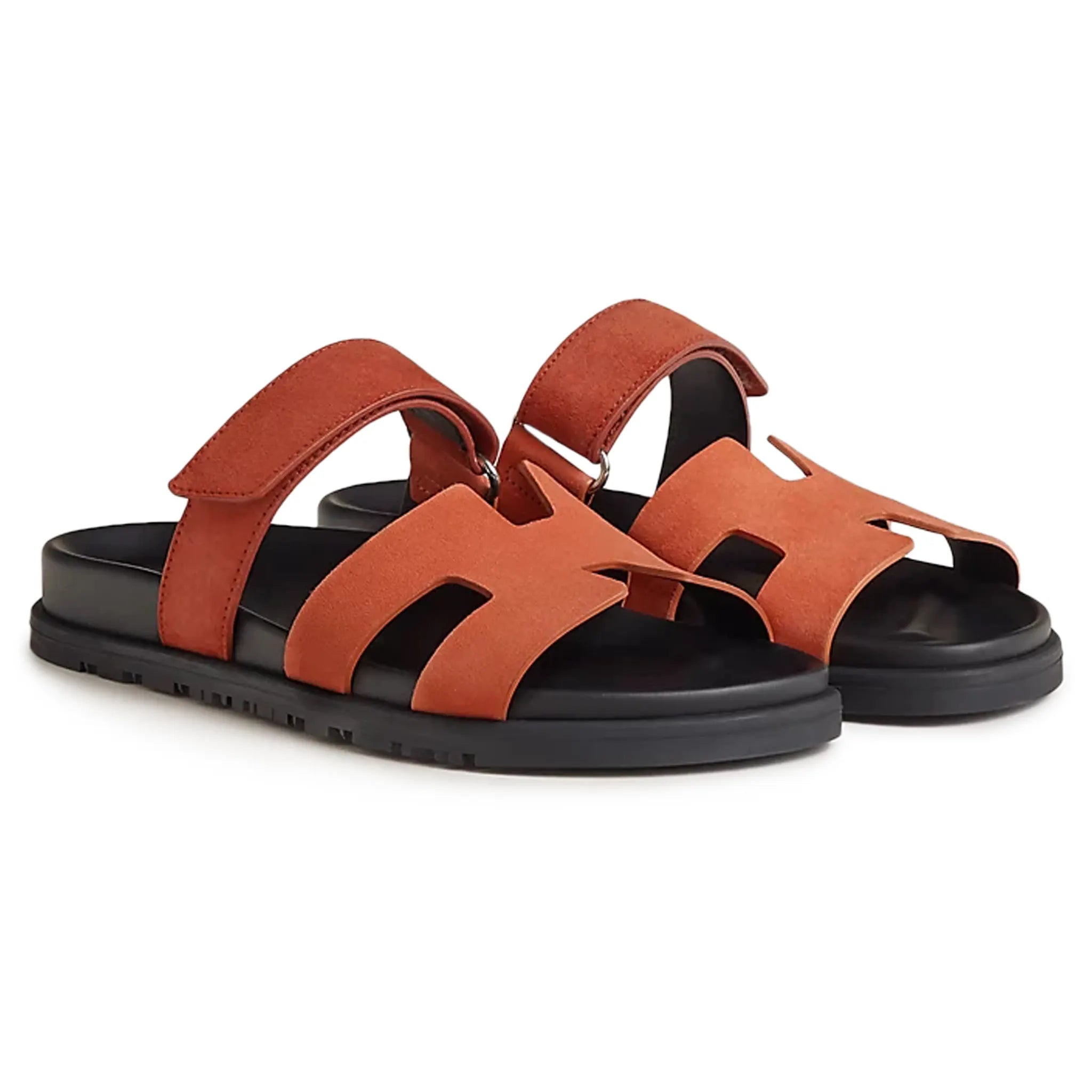 Hermès Paris Chypre Calfskin Brown Sandals for Women - Luxury Leather Summer Slides - Perfect for Beach, Vacation & Casual Outings